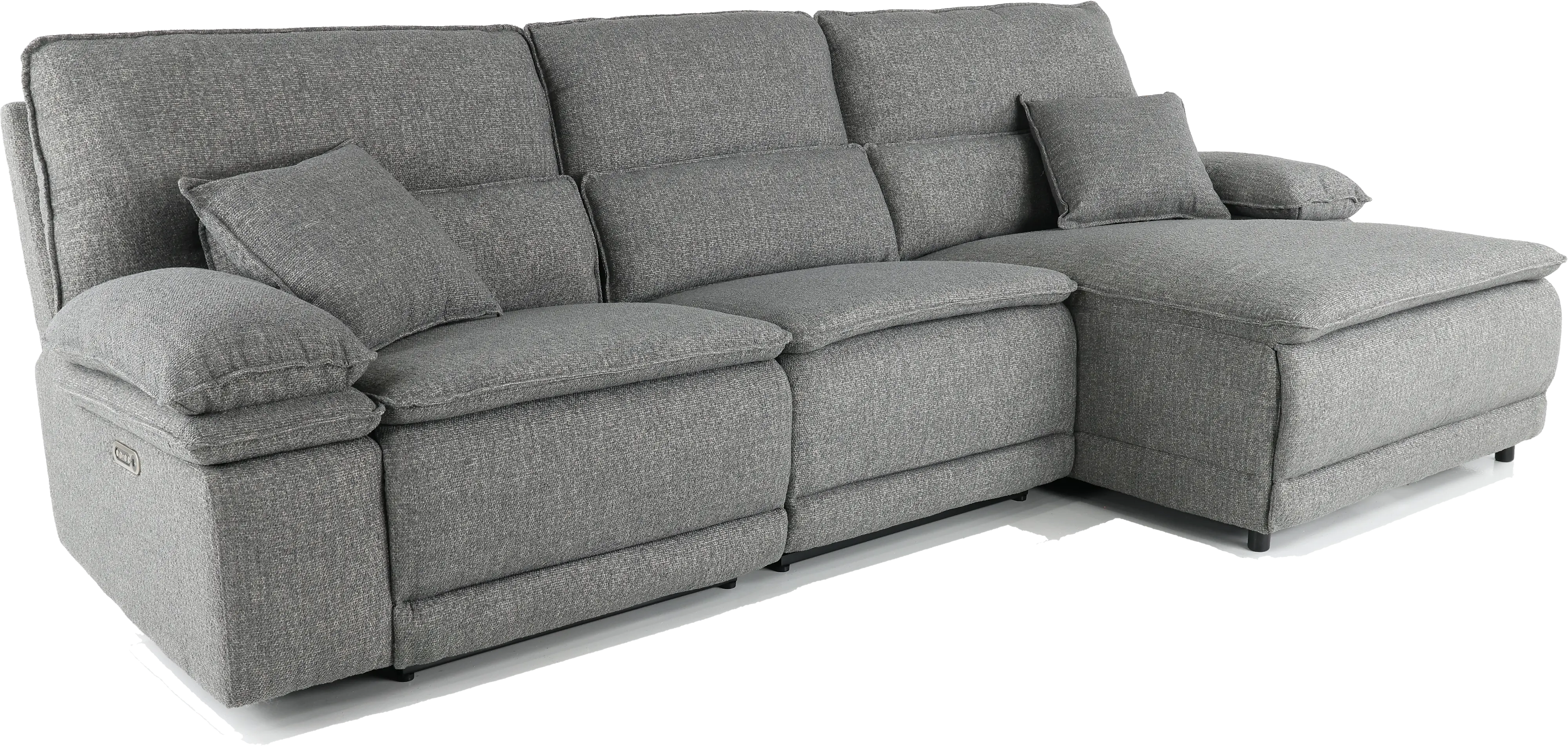 Merino Charcoal Gray 3-Piece Right Chaise Power Reclining Sofa-3
