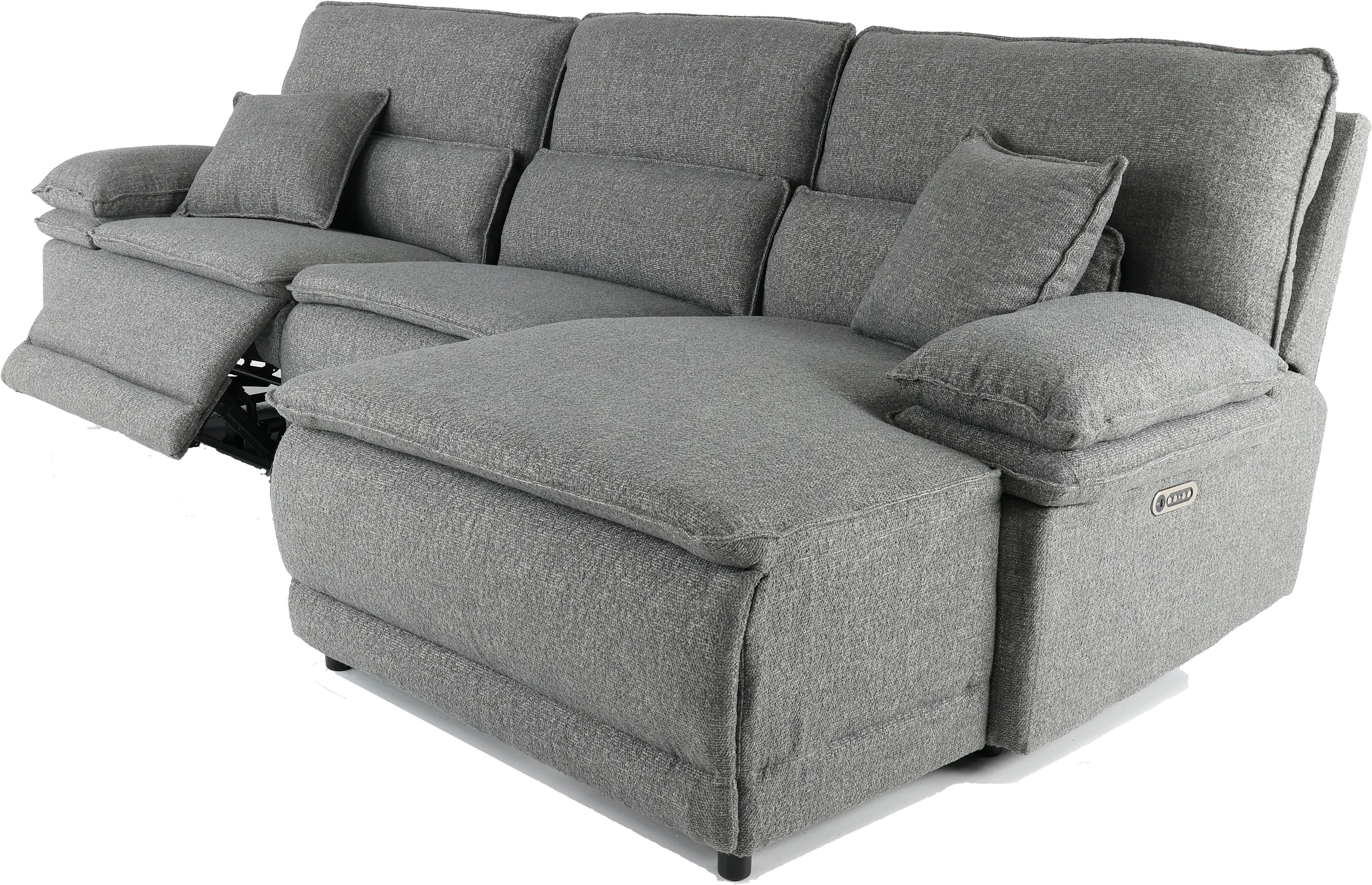Merino Charcoal Gray 3-Piece Right Chaise Power Reclining Sofa-5