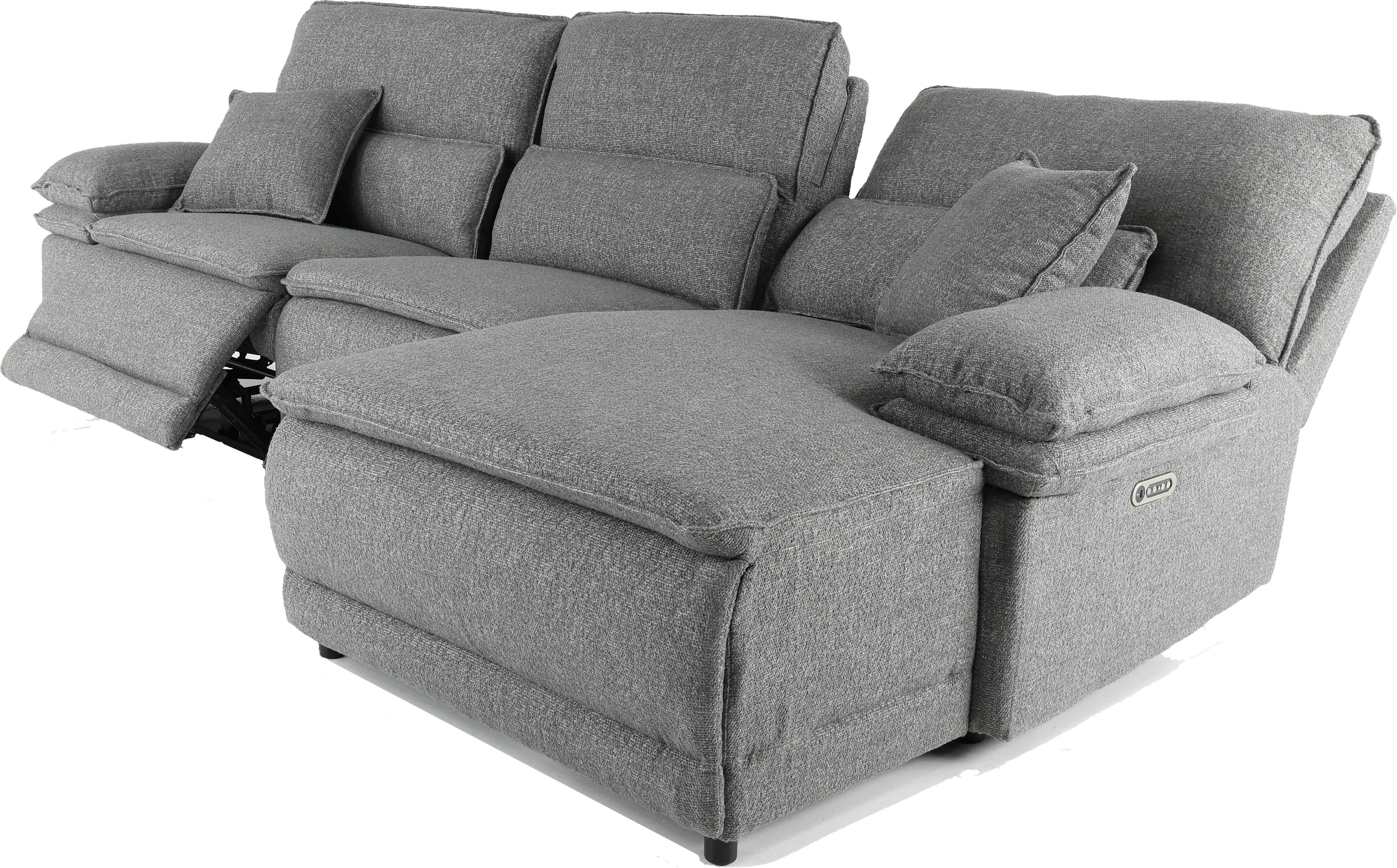 Merino Charcoal Gray 3-Piece Right Chaise Power Reclining Sofa-6