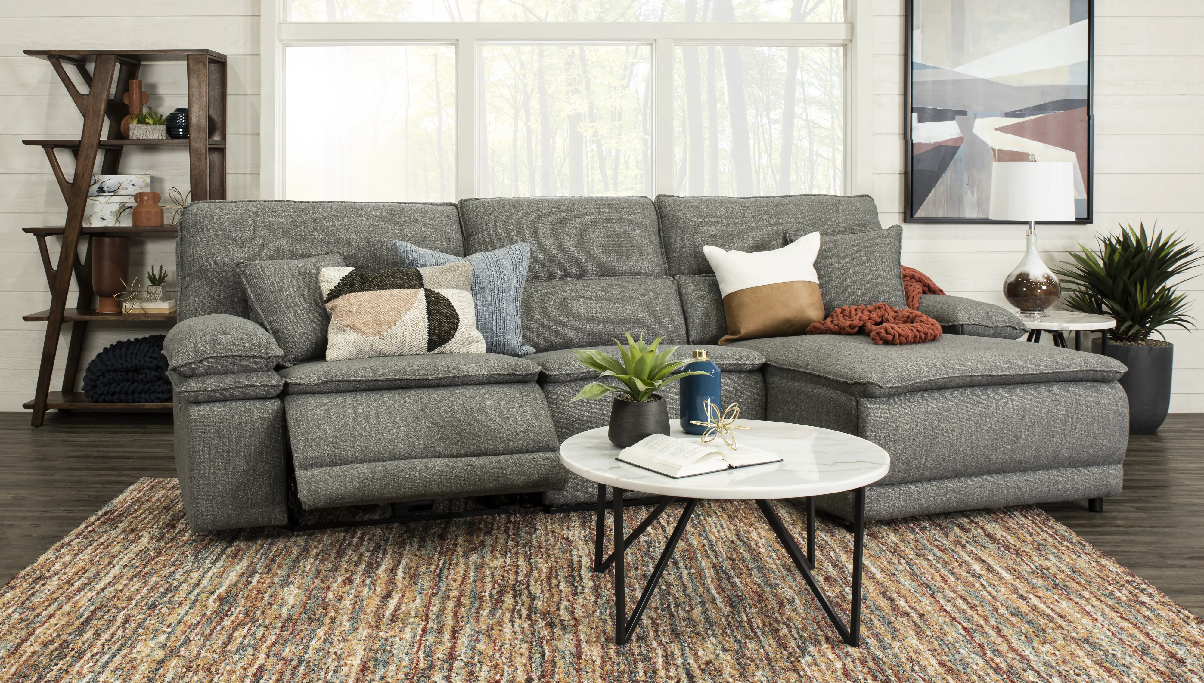 Merino Charcoal Gray 3-Piece Right Chaise Power Reclining Sofa-8