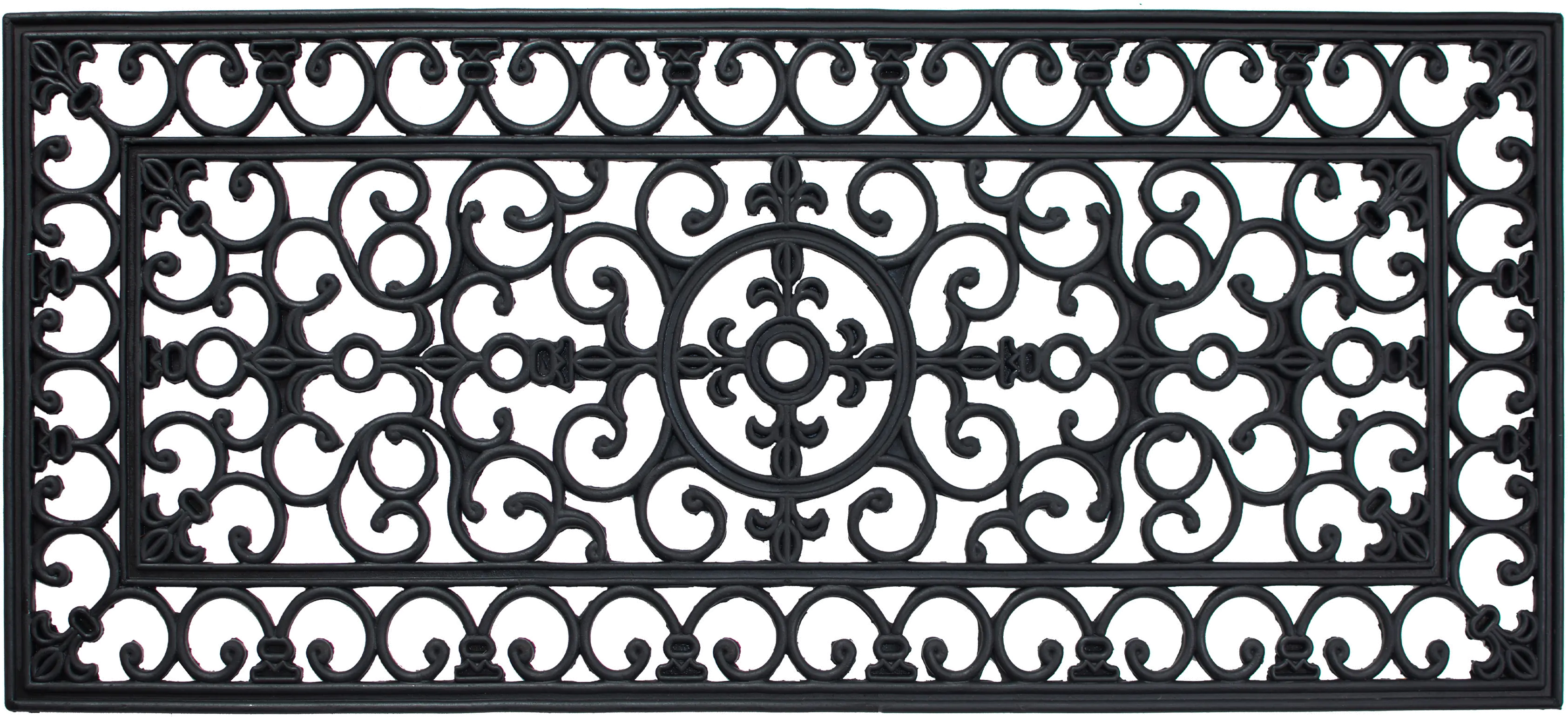 900091741 Fleur De Lis Rubber Doormat-1