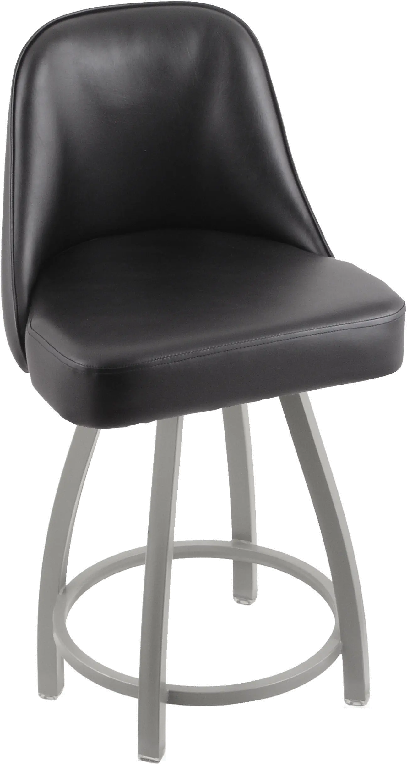 Grizzly Black Upholstered Swivel Counter Height Stool-1