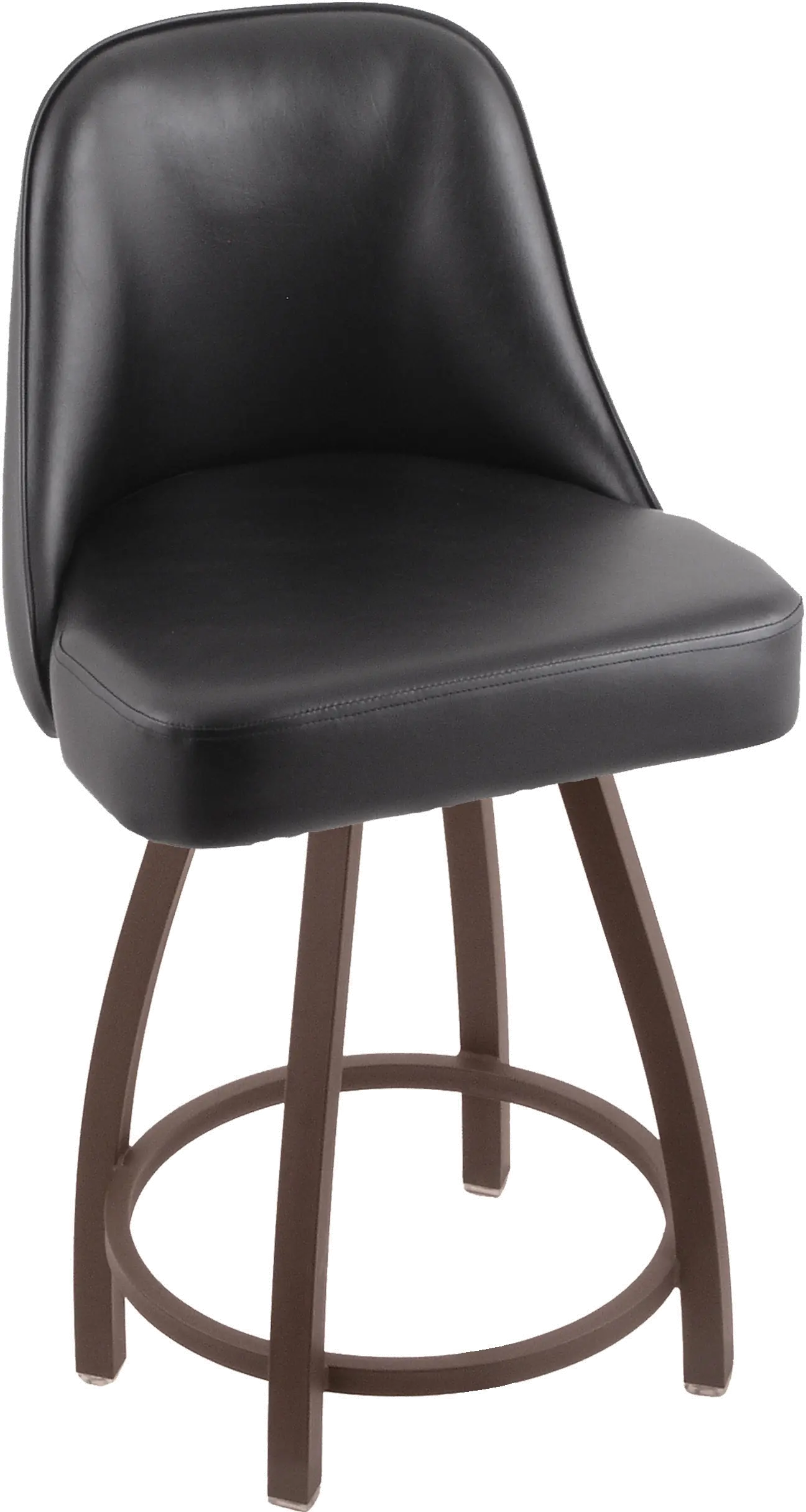 Grizzly Bronze Metal Upholstered Swivel Counter Height Stool-1