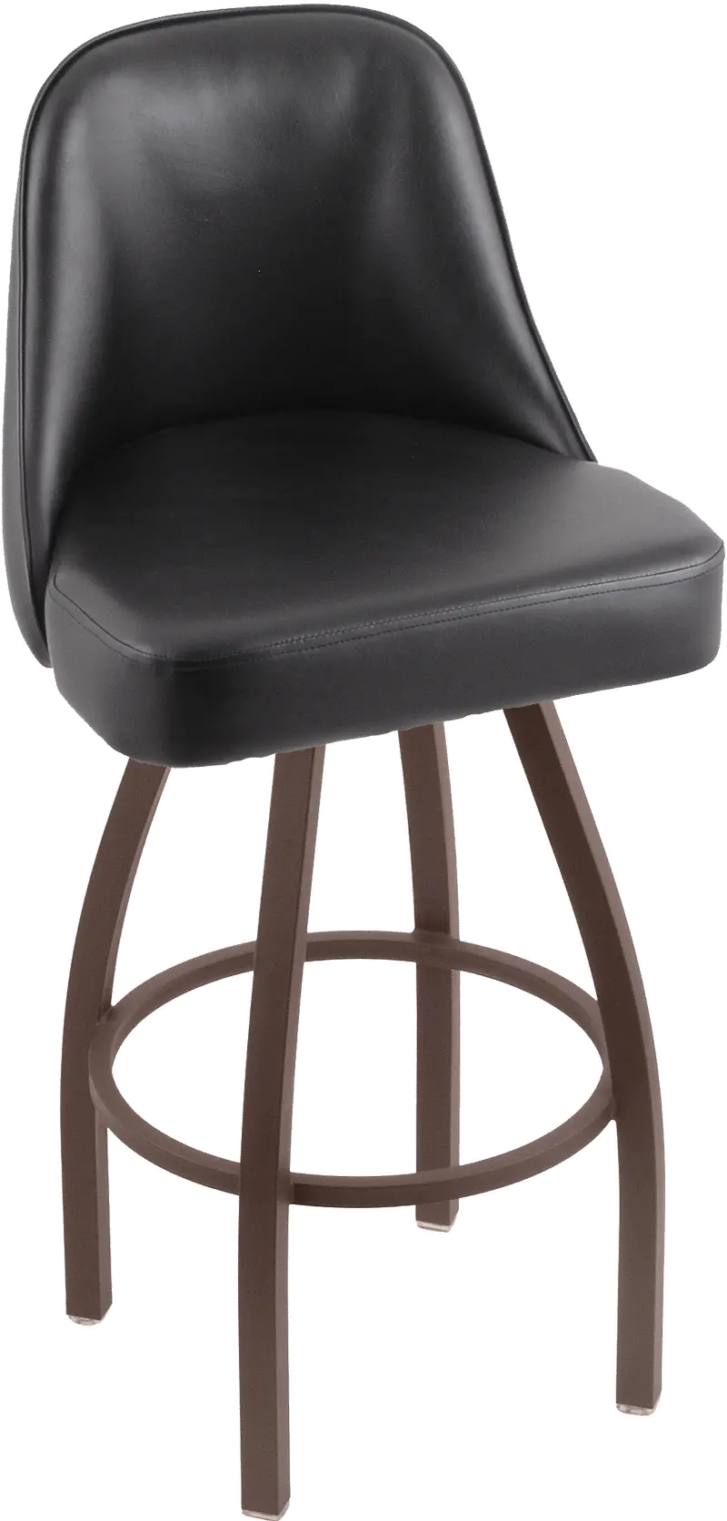 Grizzly Bronze Metal Upholstered Swivel Bar Stool