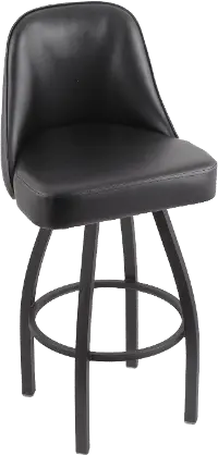 Grizzly Pewter Upholstered Swivel Bar Stool