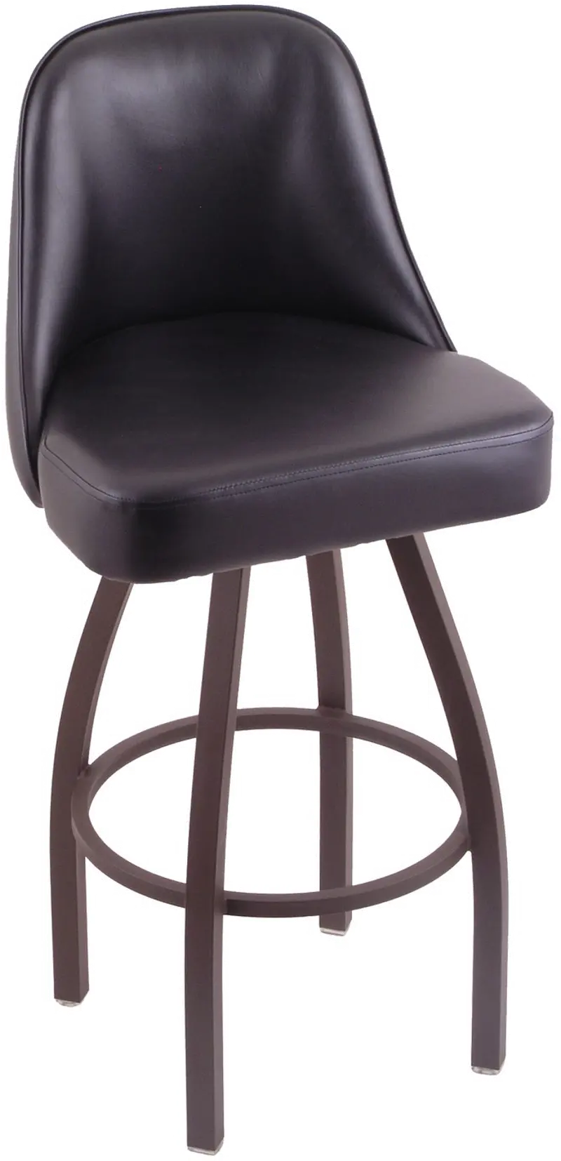 Grizzly Bronze Metal Upholstered Swivel Extra Tall Bar Stool
