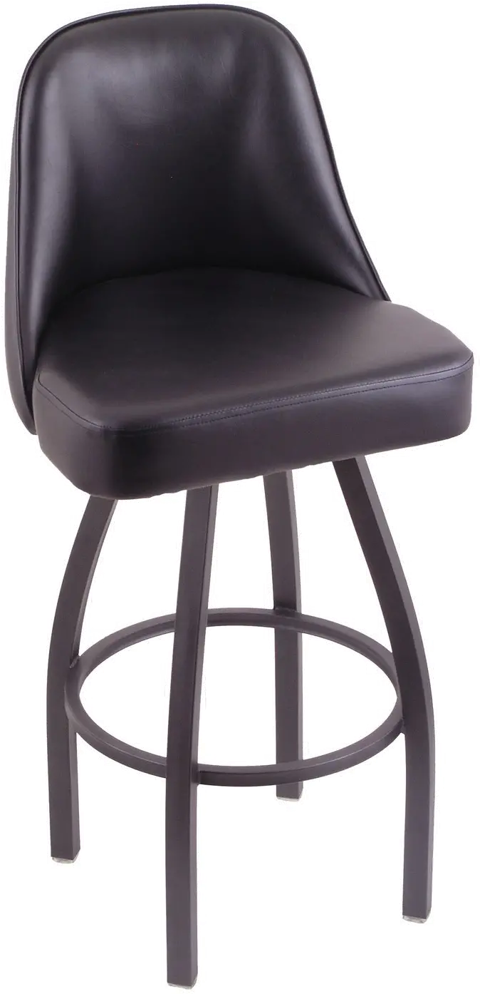 Grizzly Pewter Upholstered Swivel Extra Tall Bar Stool-1