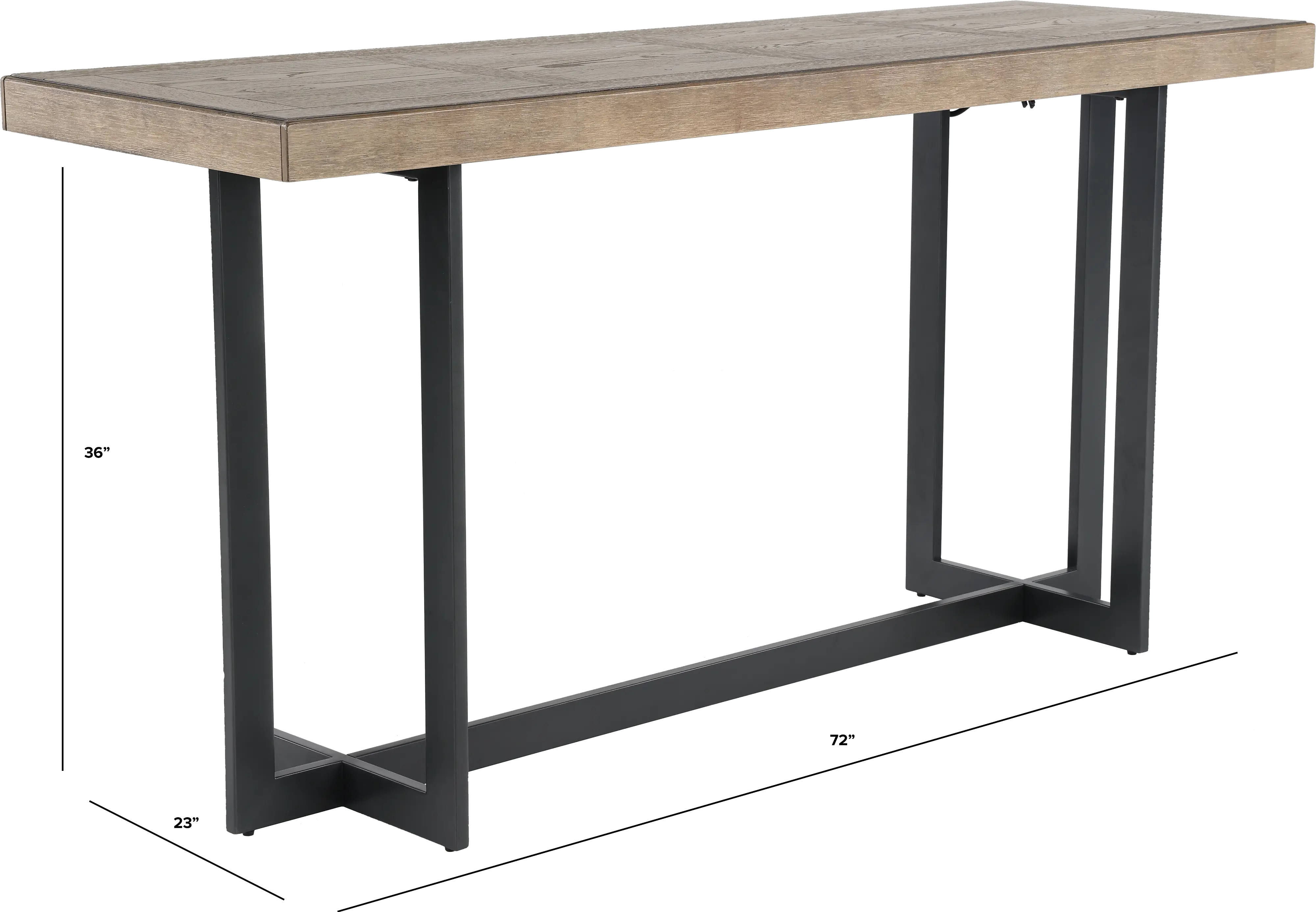 Eden Brown and Black Sofa Table-4