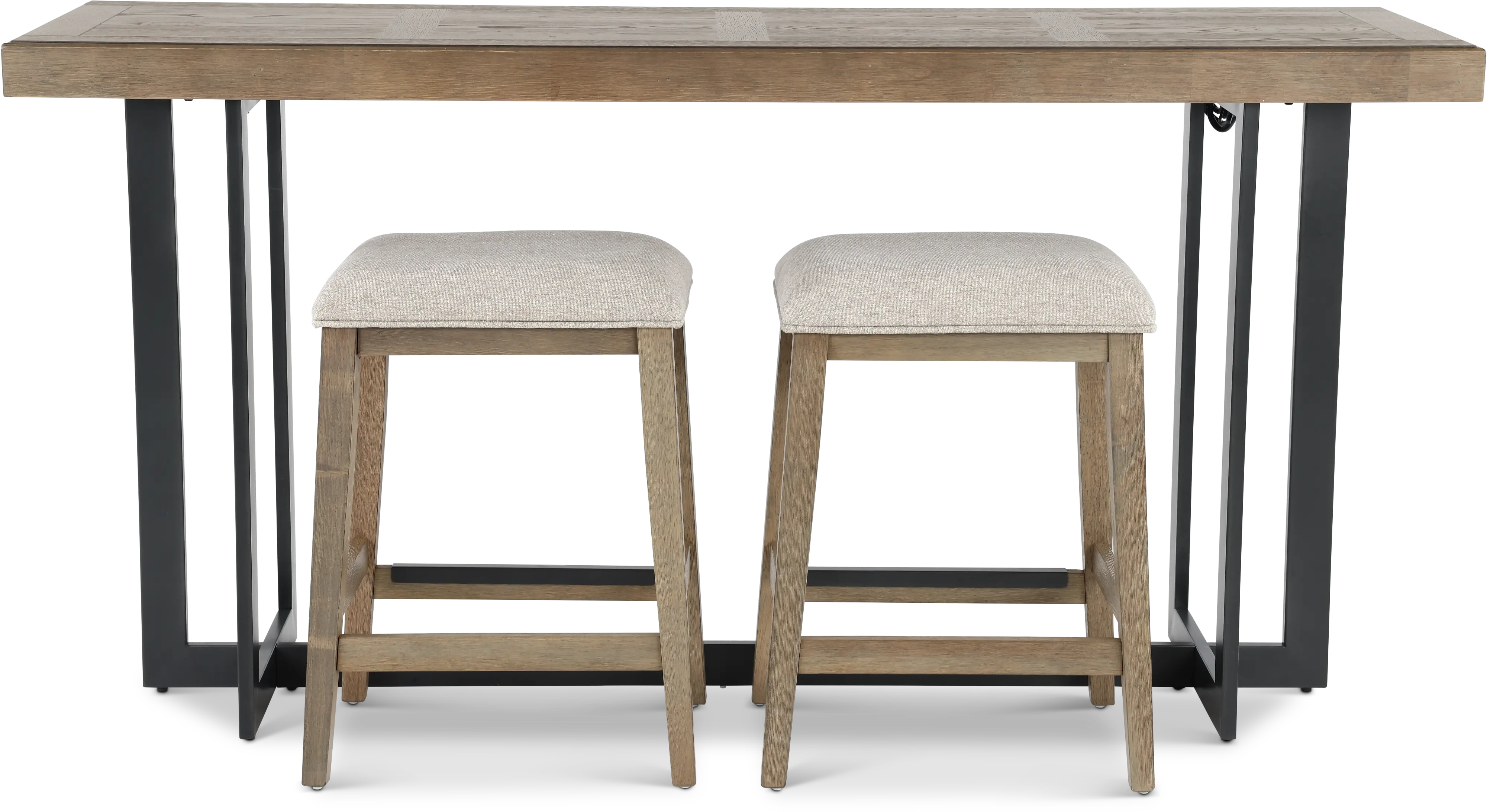 Eden Dune Sofa Table With Upholstered Stools-1