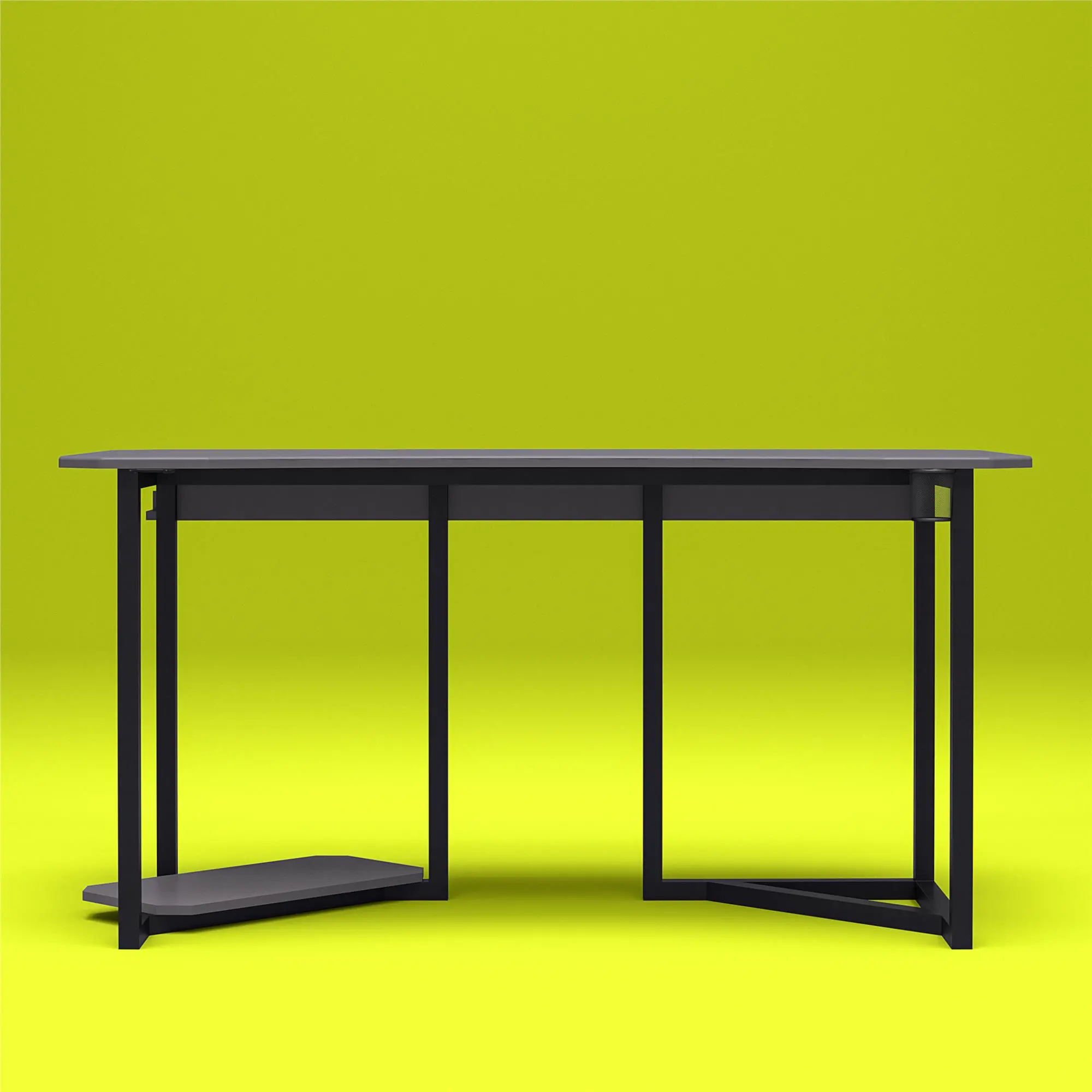 Gray Gaming Desk with CPU Stand - Quest-5