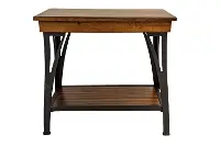 District Black and Brown Side Table