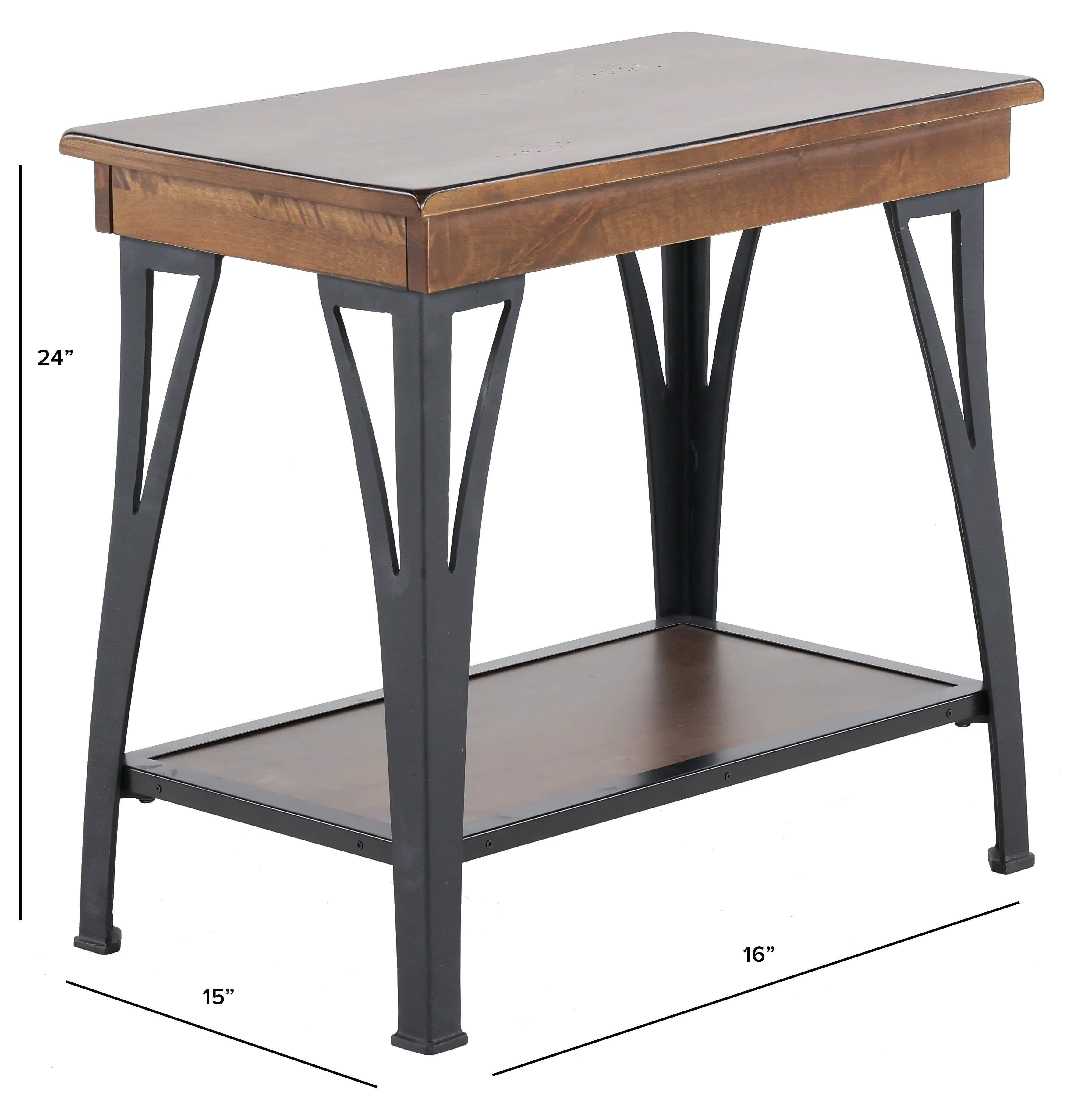 District Black and Brown Side Table-3