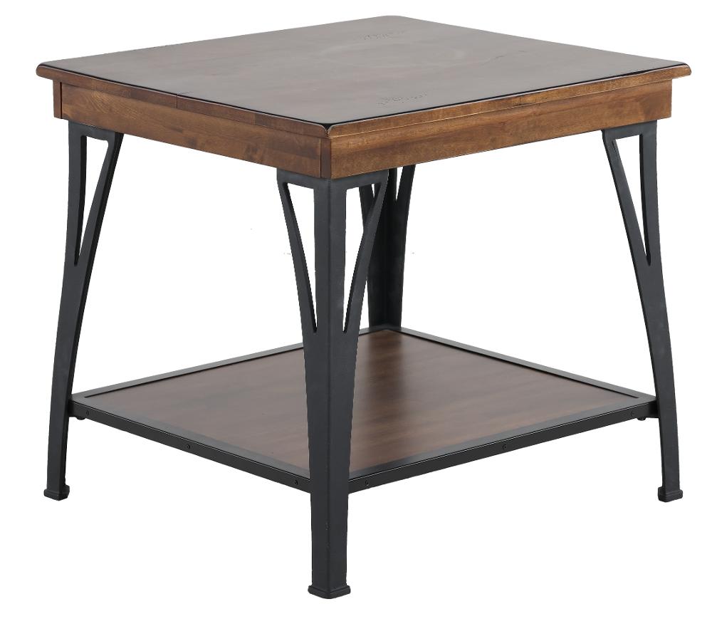 District Black and Brown End Table