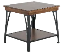 District Black and Brown End Table