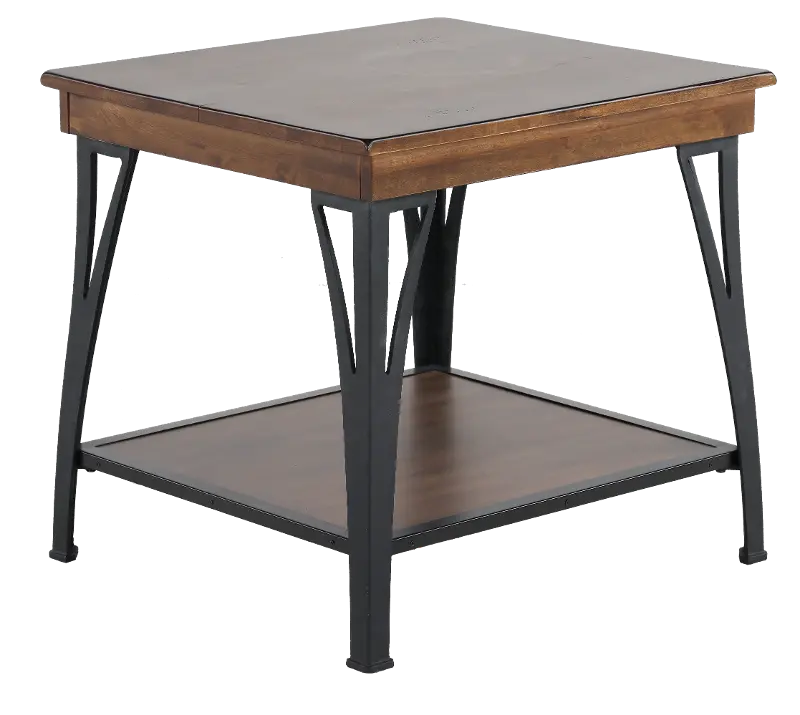 District Black and Brown End Table