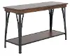 District Black and Brown Sofa Table