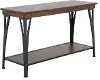 District Black and Brown Sofa Table