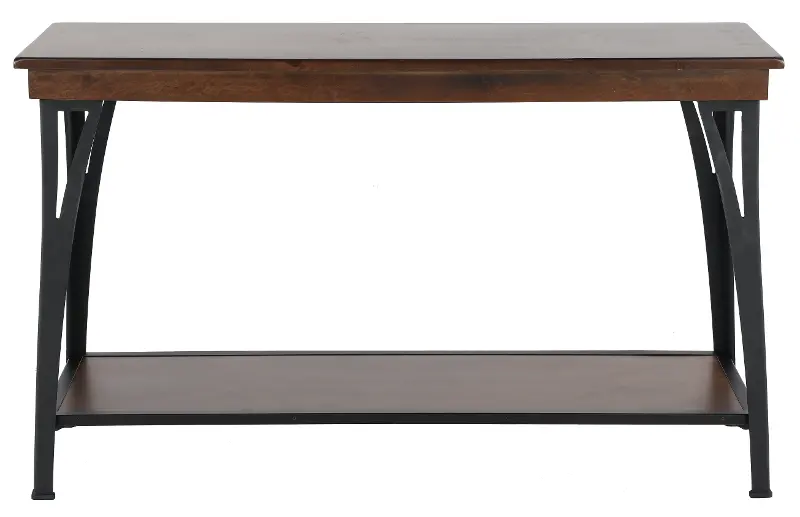 District Black and Brown Sofa Table