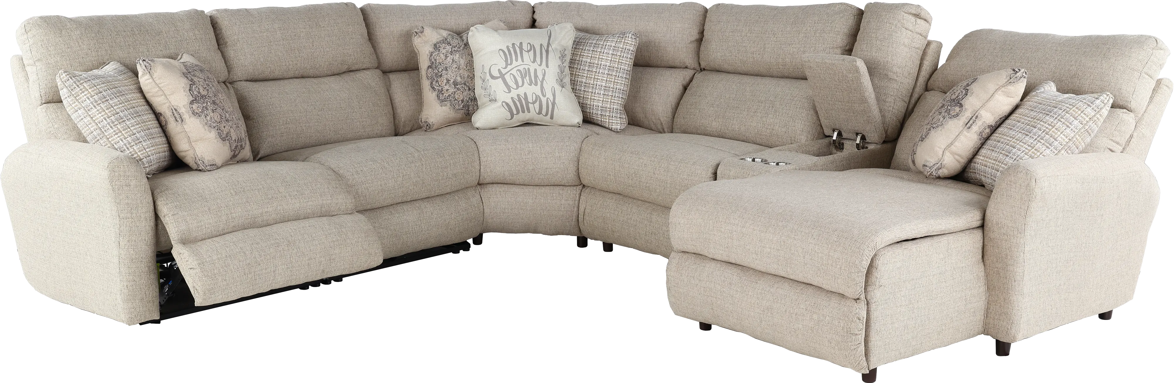 261/1561-46/6PC/OPT1 McPherson Beige 6 Piece Power Reclining Sectional with RAF Chaise-4