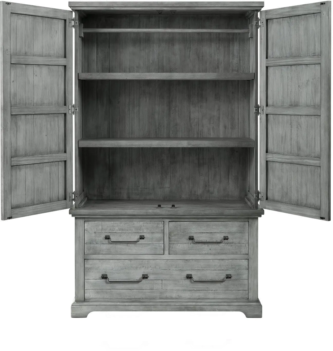 Beach House Gray Armoire-3