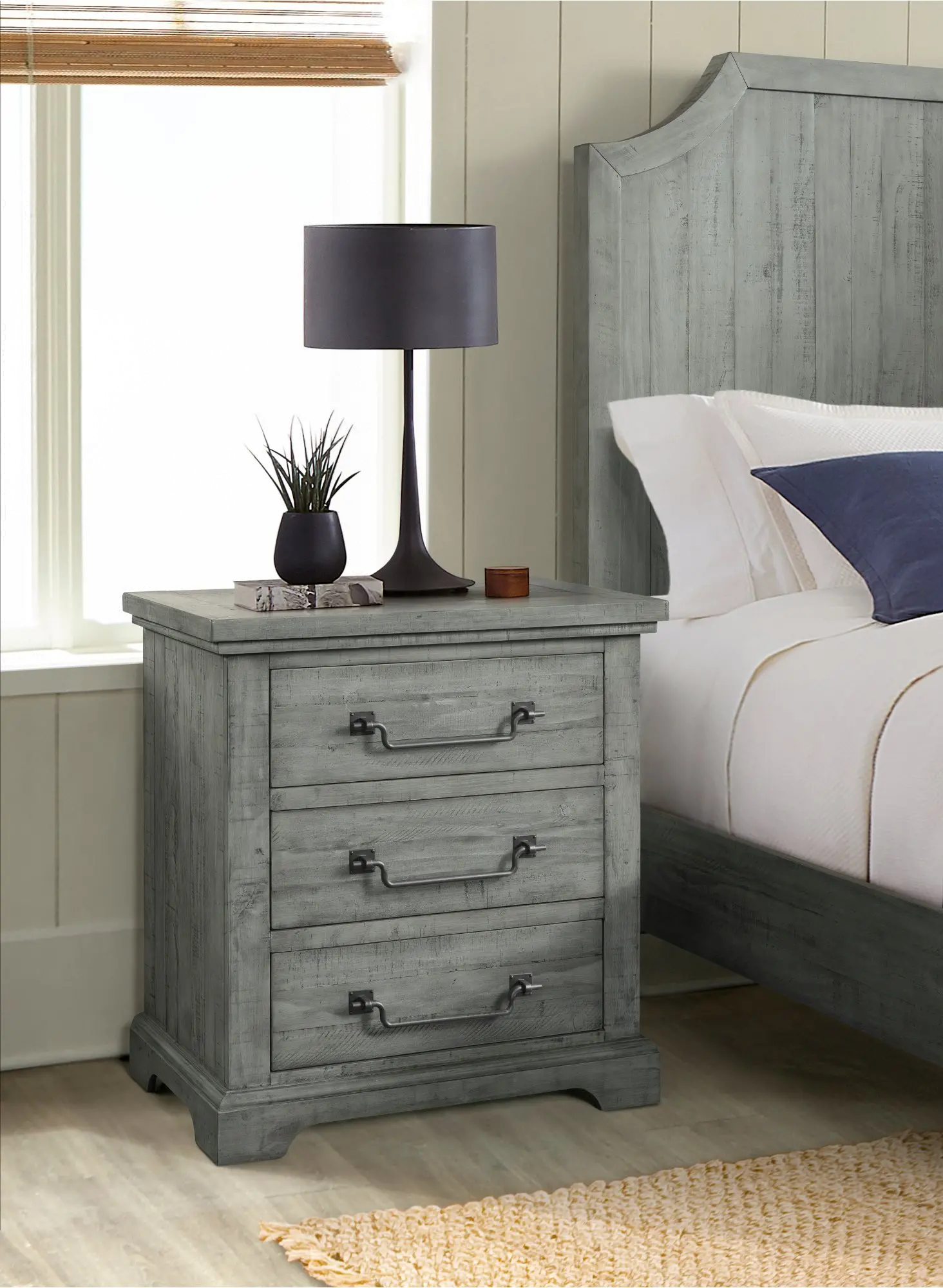 Beach House Gray Nightstand-2