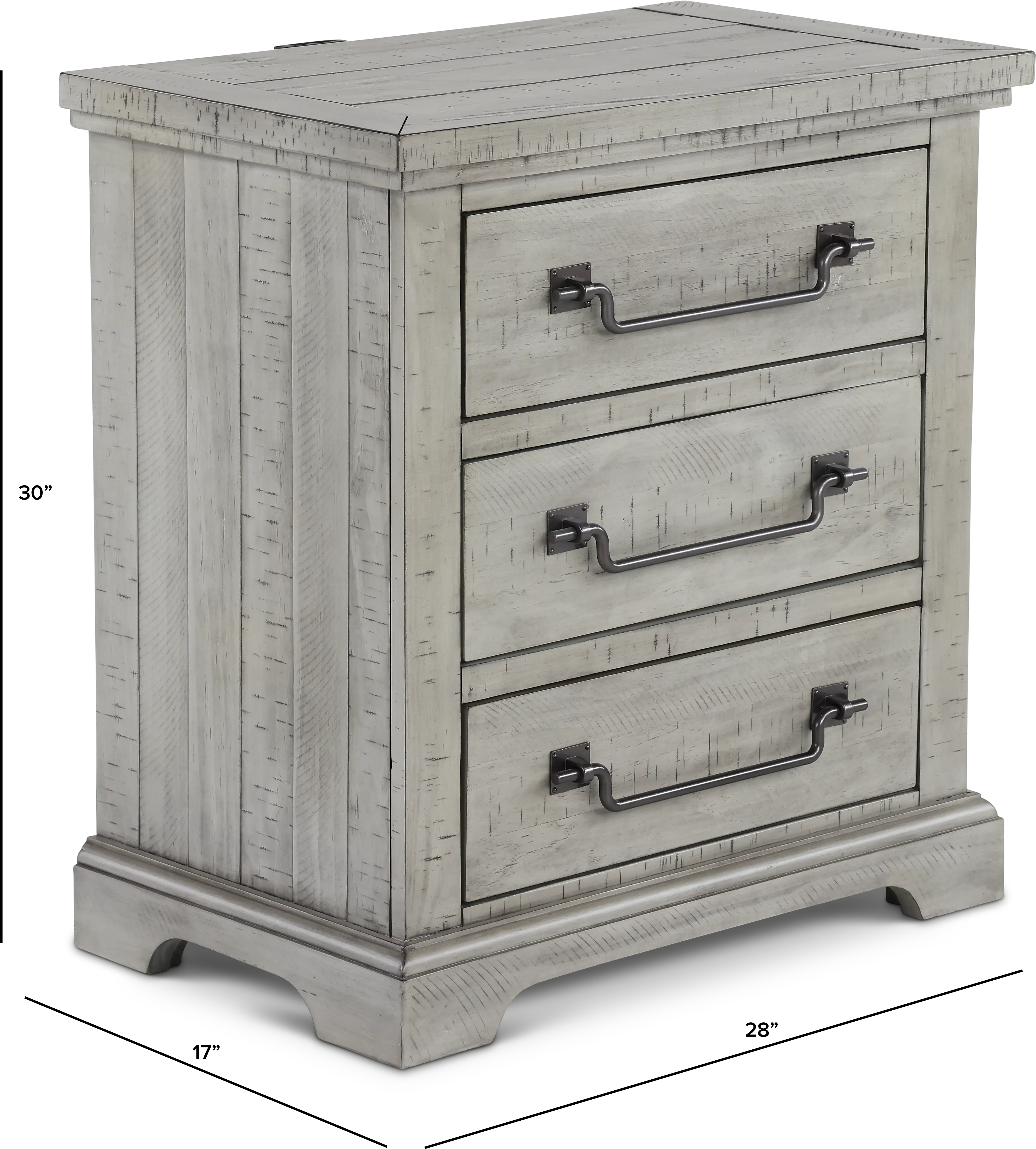 Beach House Gray Nightstand-3