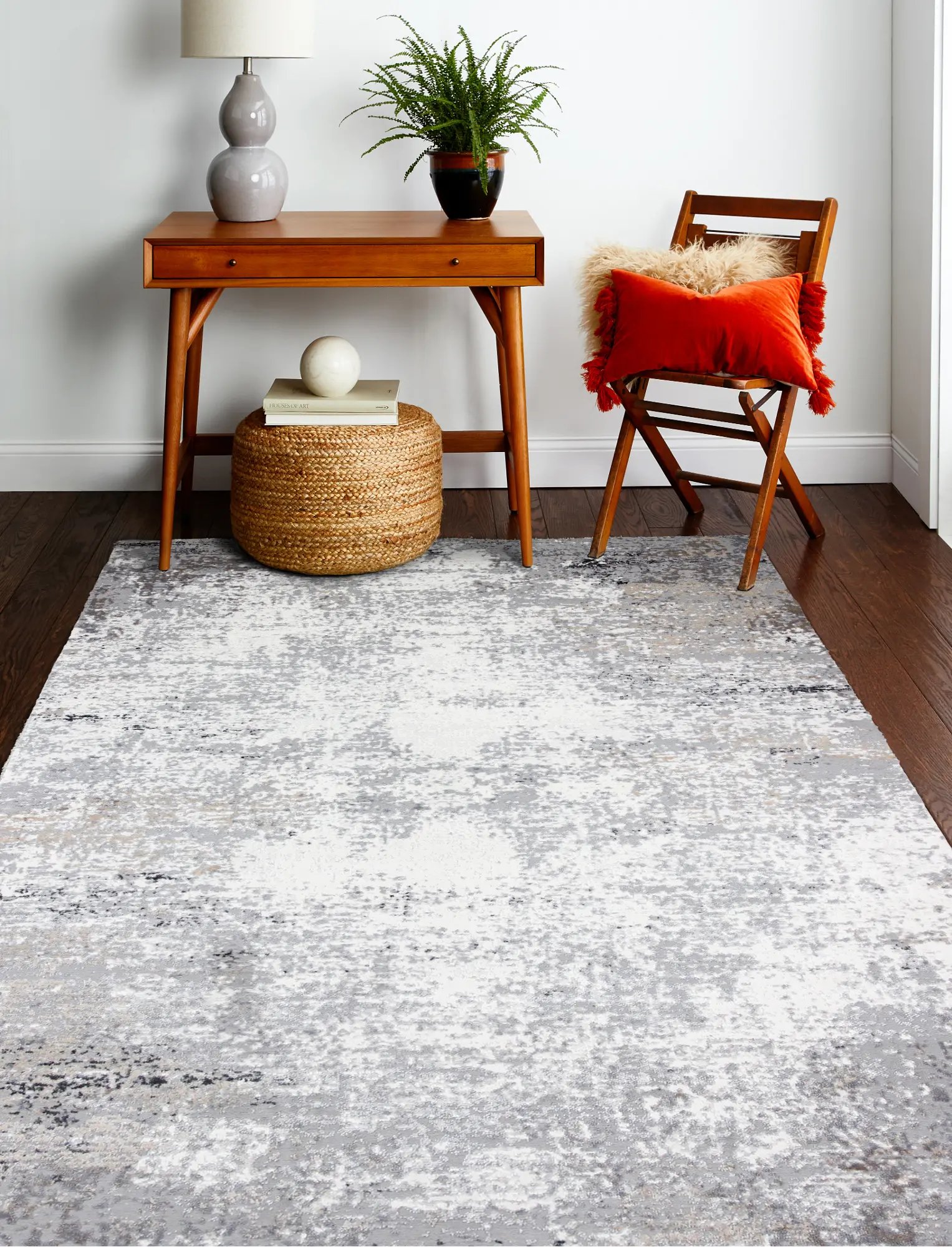 C190-IVGY-76X96-CA106 Carlyle 8 x 10 Contemporary Ivory and Gray Area Rug-2