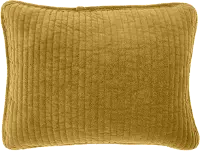 Stonewashed Tuscan Yellow Cotton Velvet Boudoir Throw Pillow