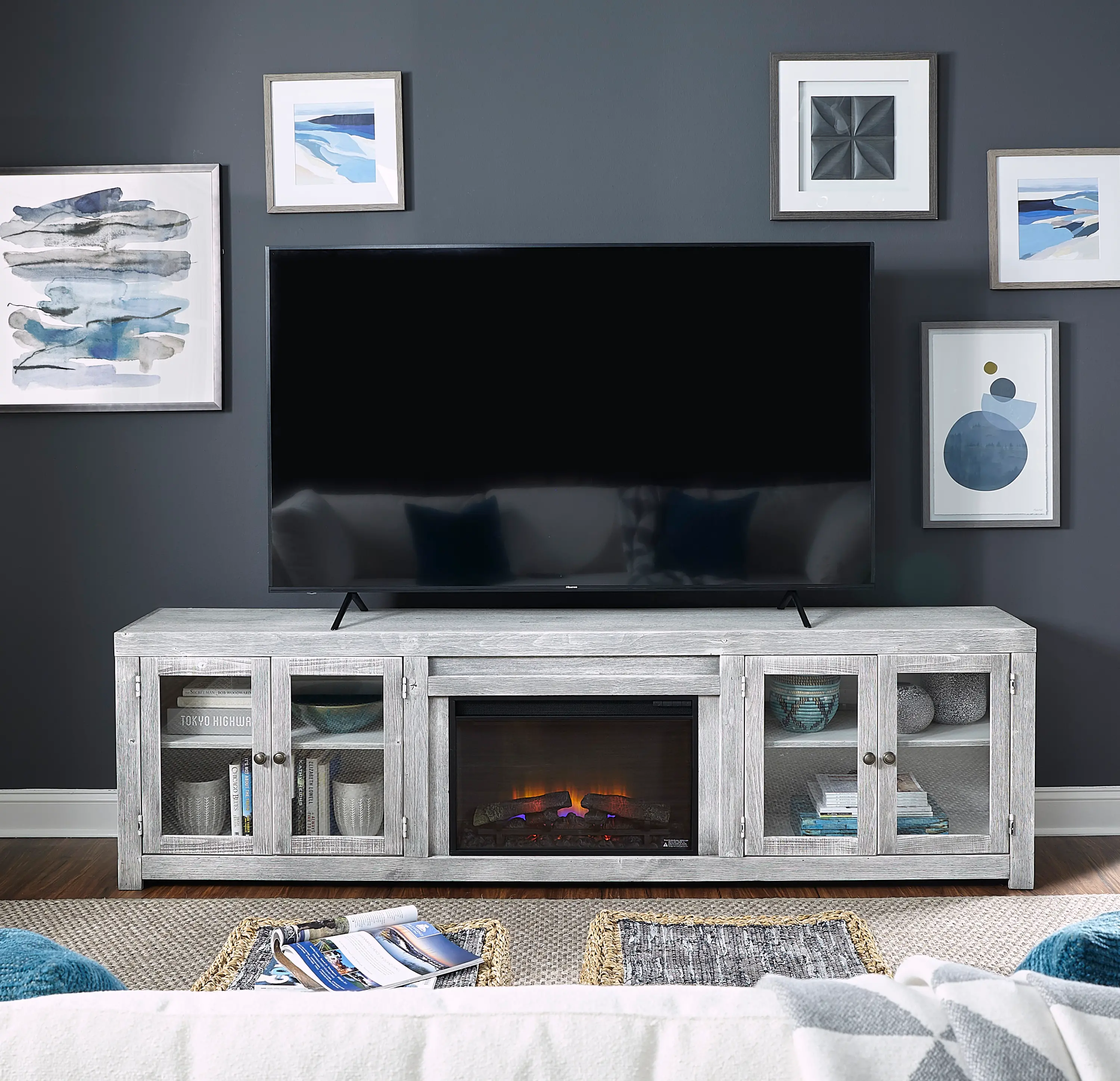 Avery Loft Gary 97  Fireplace TV Stand-2