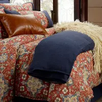 Nubby Blue Queen 3-Piece Duvet Cover
