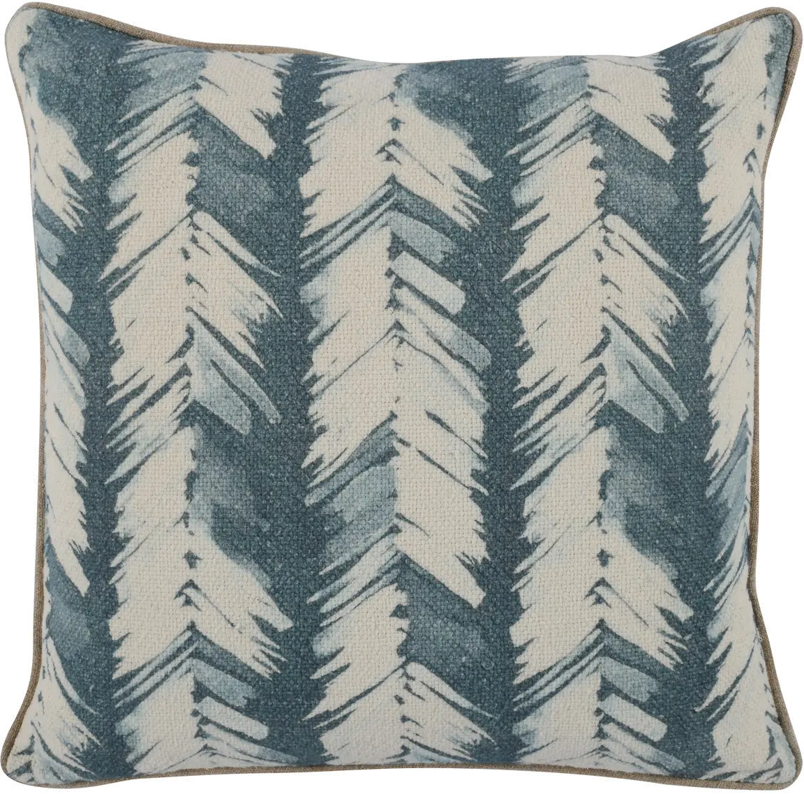 Lola Blue and Cream Throw Pillow-1