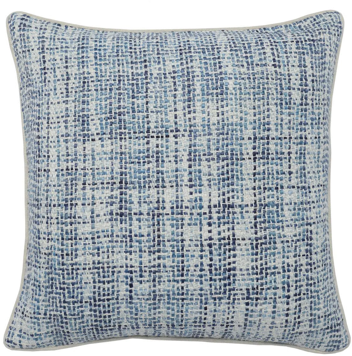 Brax Blue and Ivory Throw Pillow-1