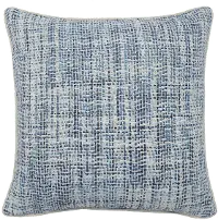 Brax Blue and Ivory Throw Pillow