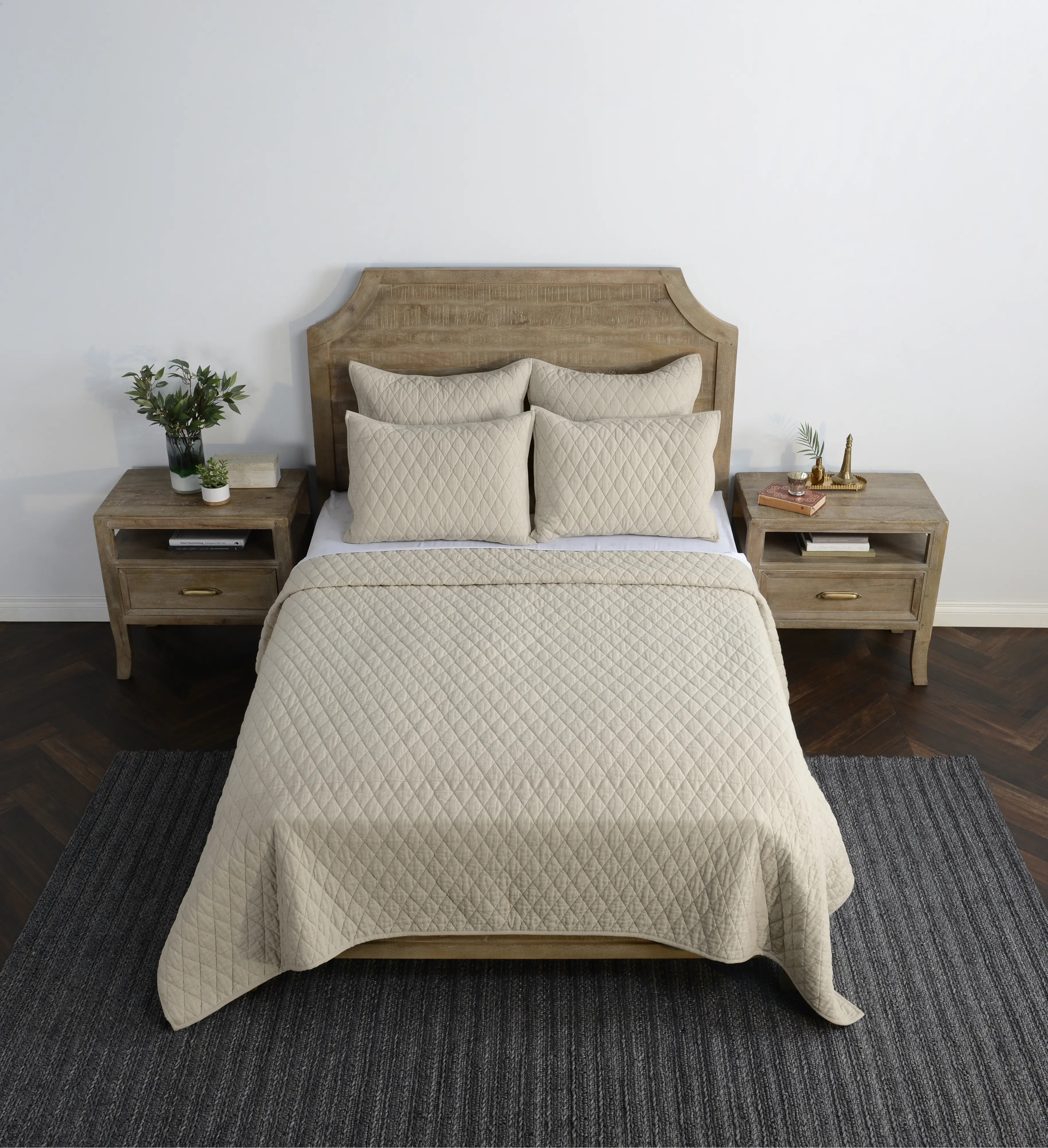 Lana Natural Taupe 4 Piece King Bedding Collection-3