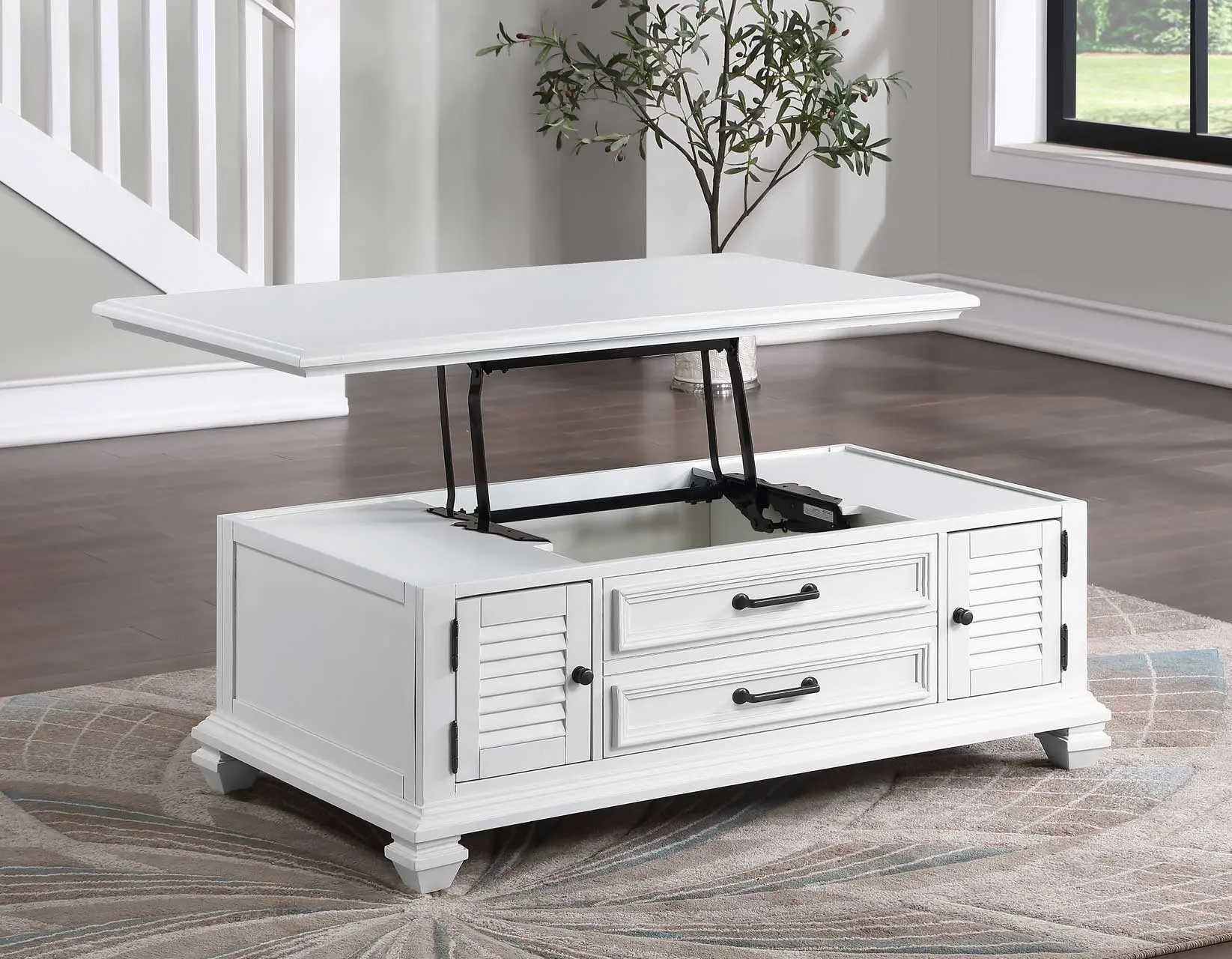 Charlestown White Coffee Table-3