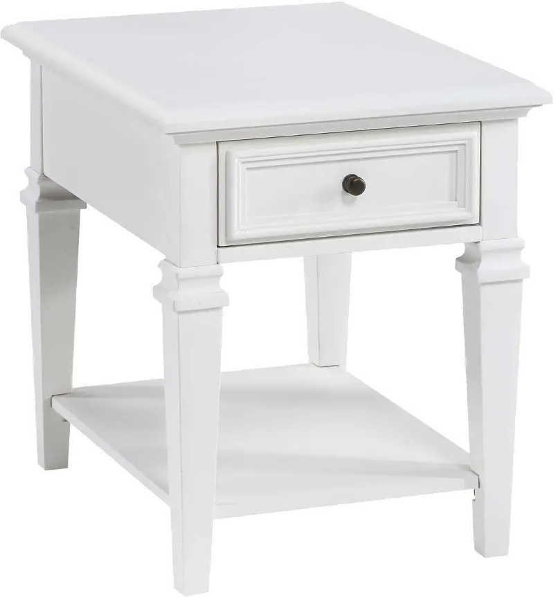 Charlestown White End Table