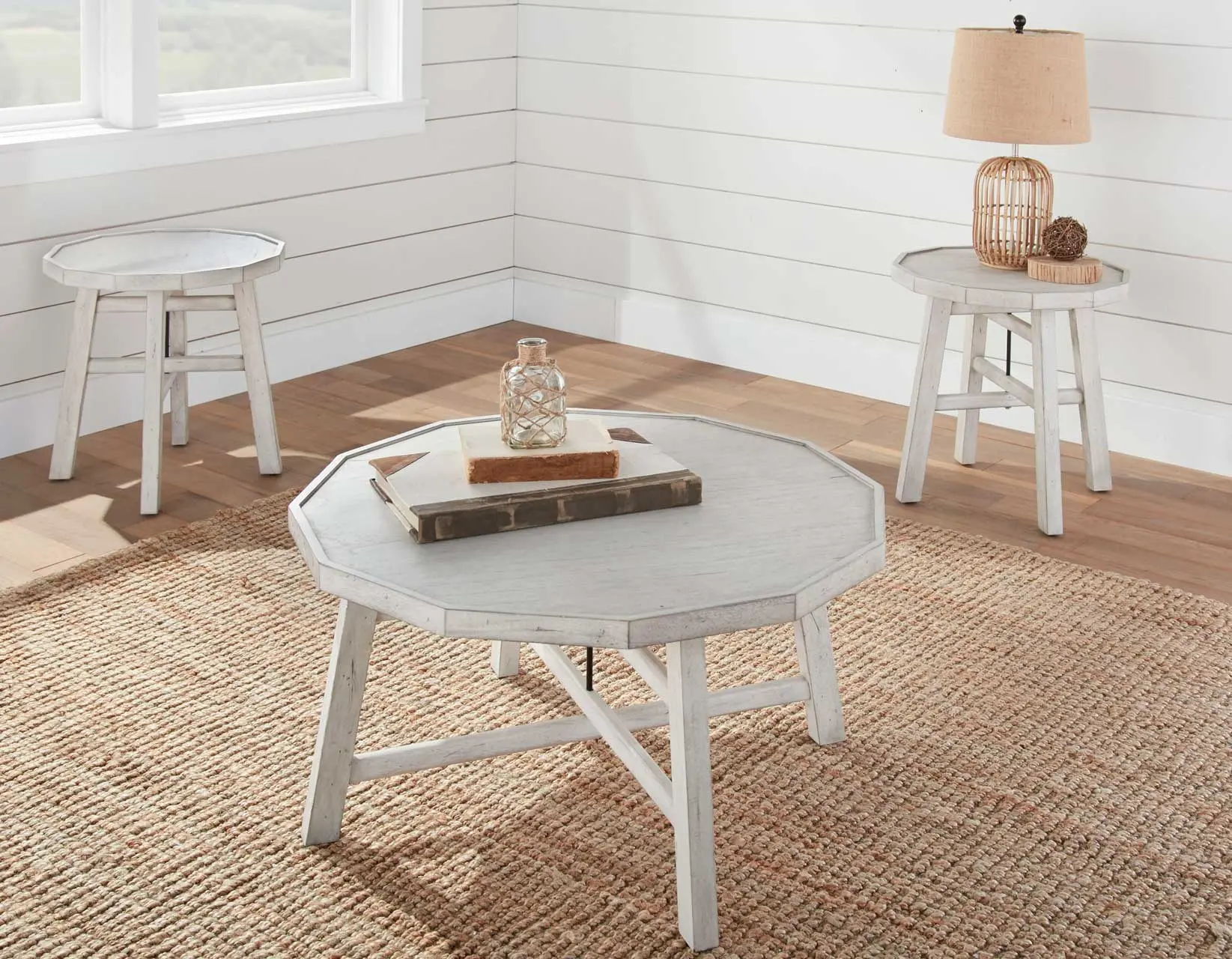 Paisley Antique White Coffee Table-2