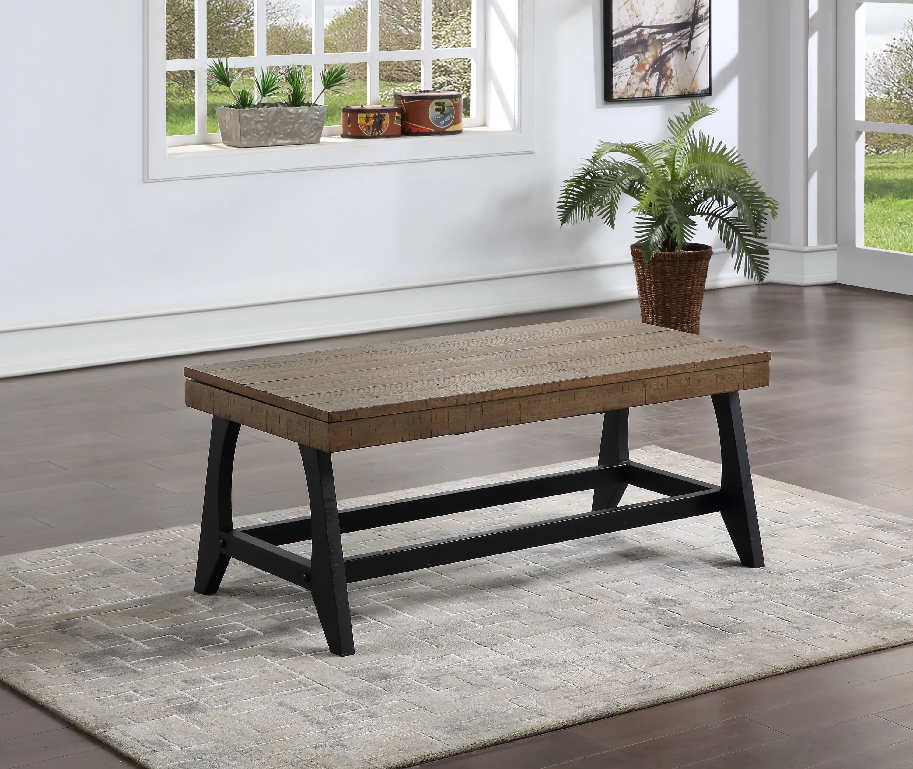 Ralston Black and Brown Coffee Table-2