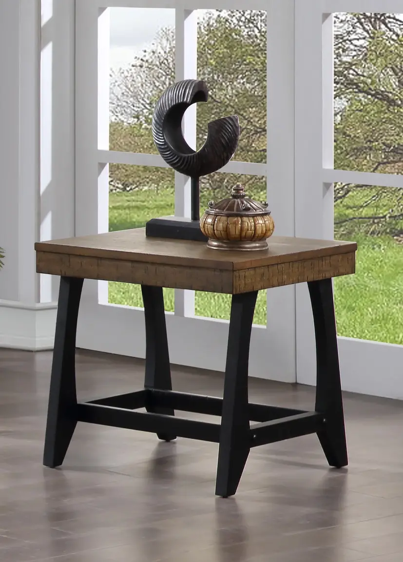 Ralston Black and Brown End Table-2