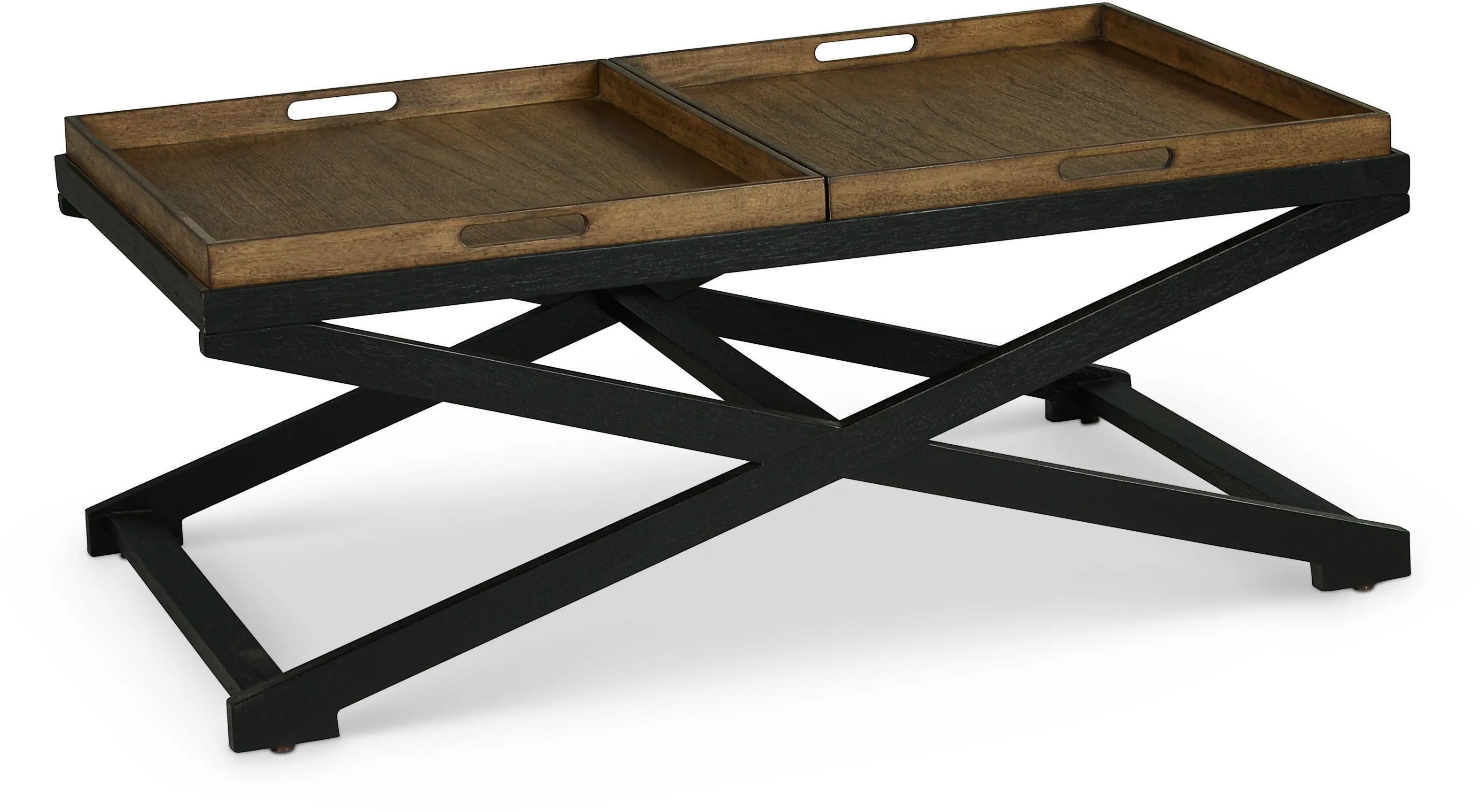 Topeka Two Tone Cherry and Black Coffee Table-1