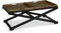 Topeka Two Tone Cherry and Black Coffee Table