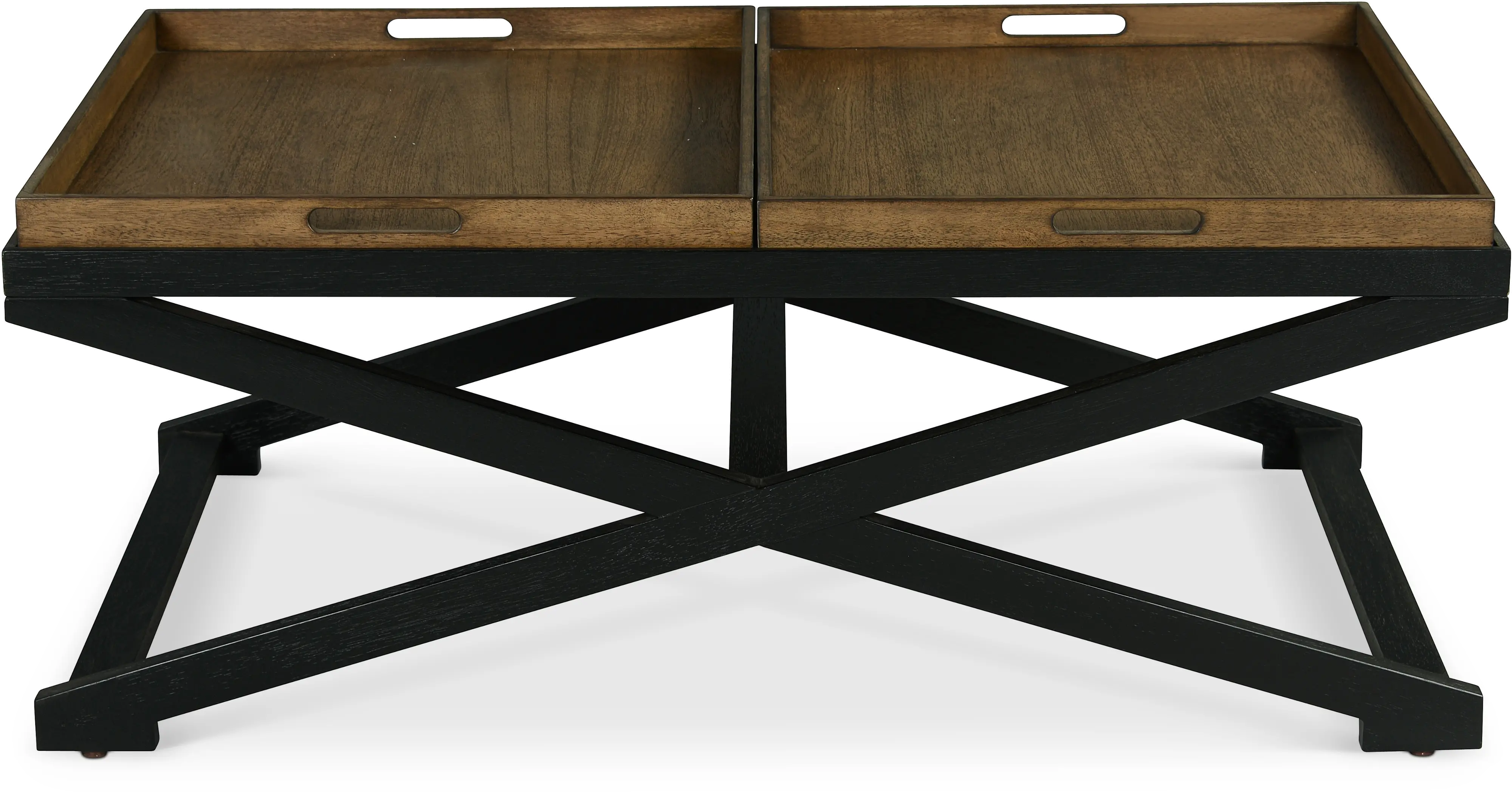 Topeka Two Tone Cherry and Black Coffee Table-2