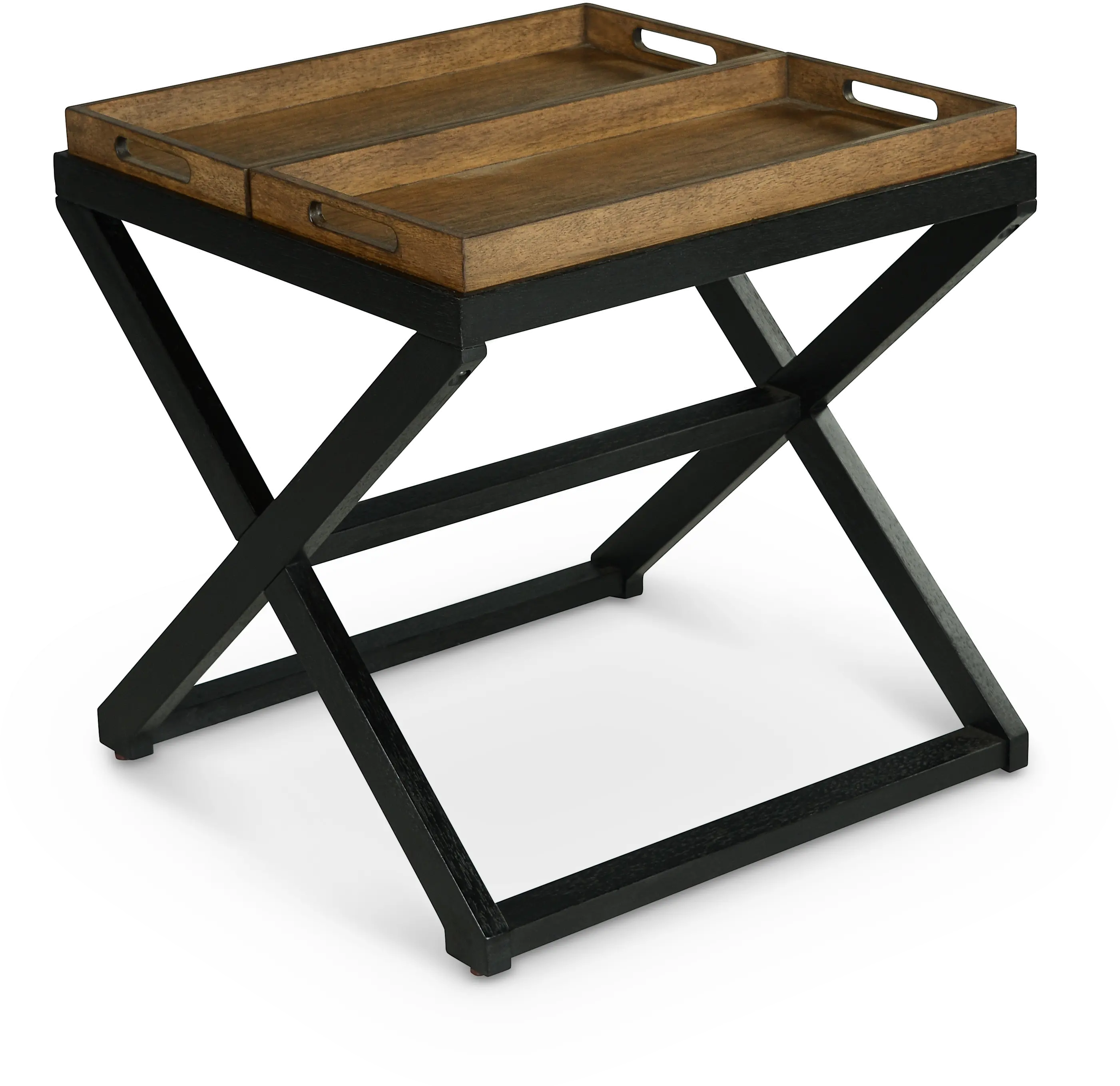 Topeka Two Tone Cherry and Black End Table-2