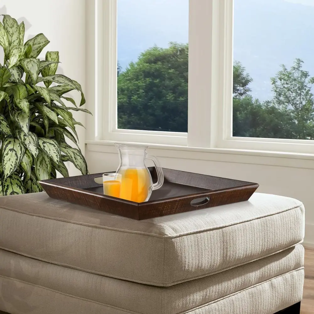 Homestead Brown Ottoman Tabletop Tray-2