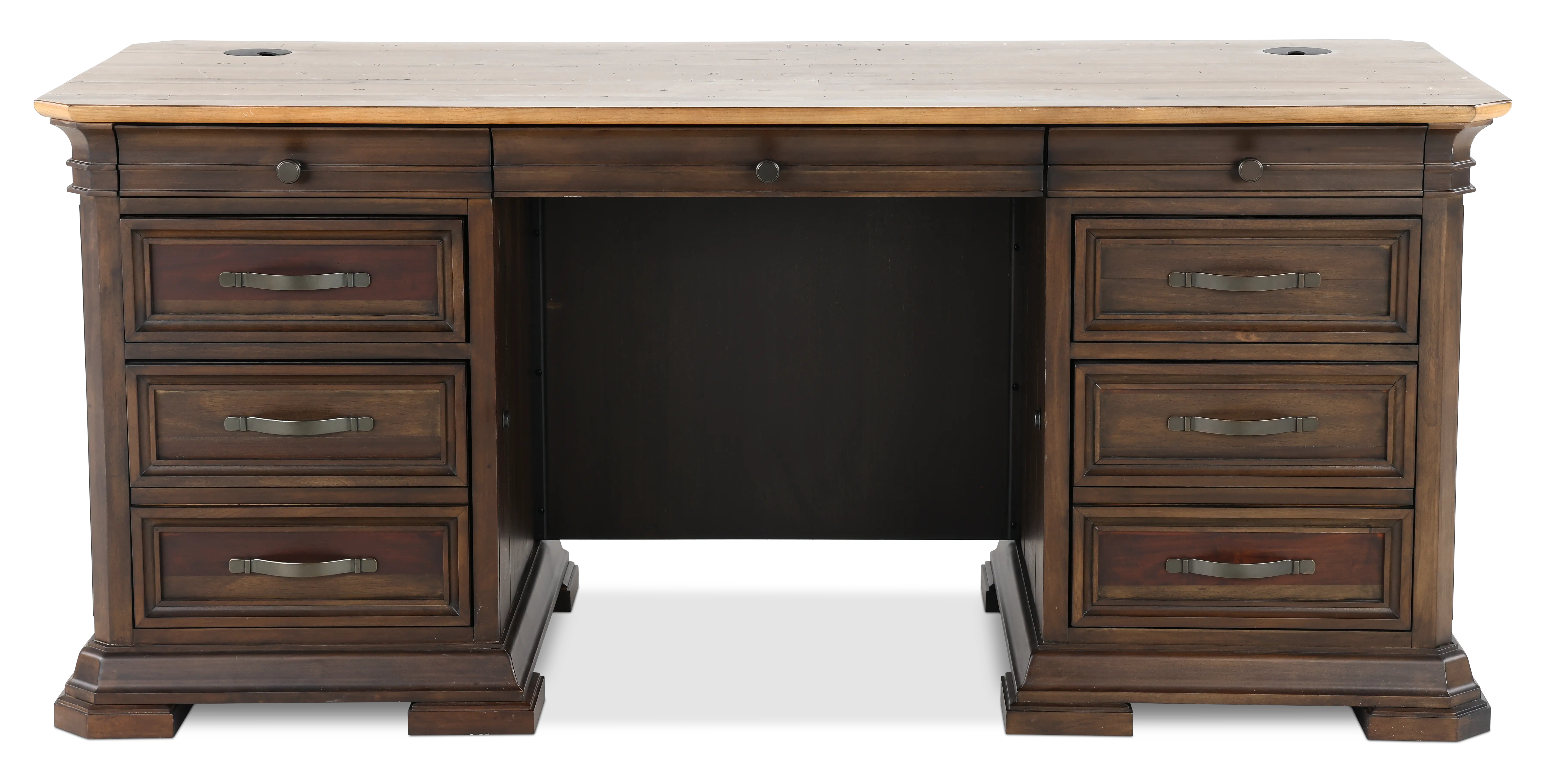 Sonoma Brown Double Pedestal Desk-1