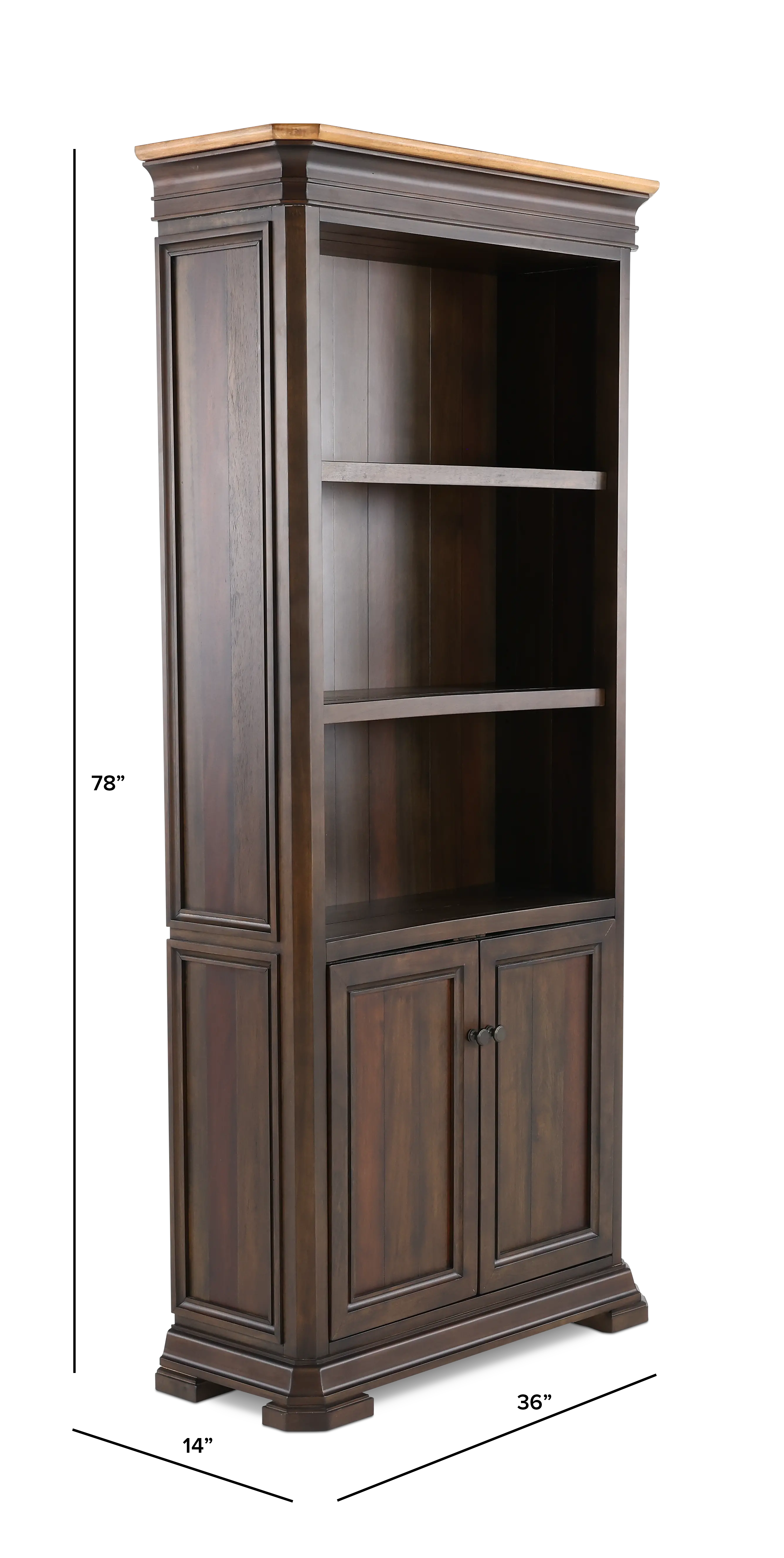 Sonoma Brown Storage Bookcase-3