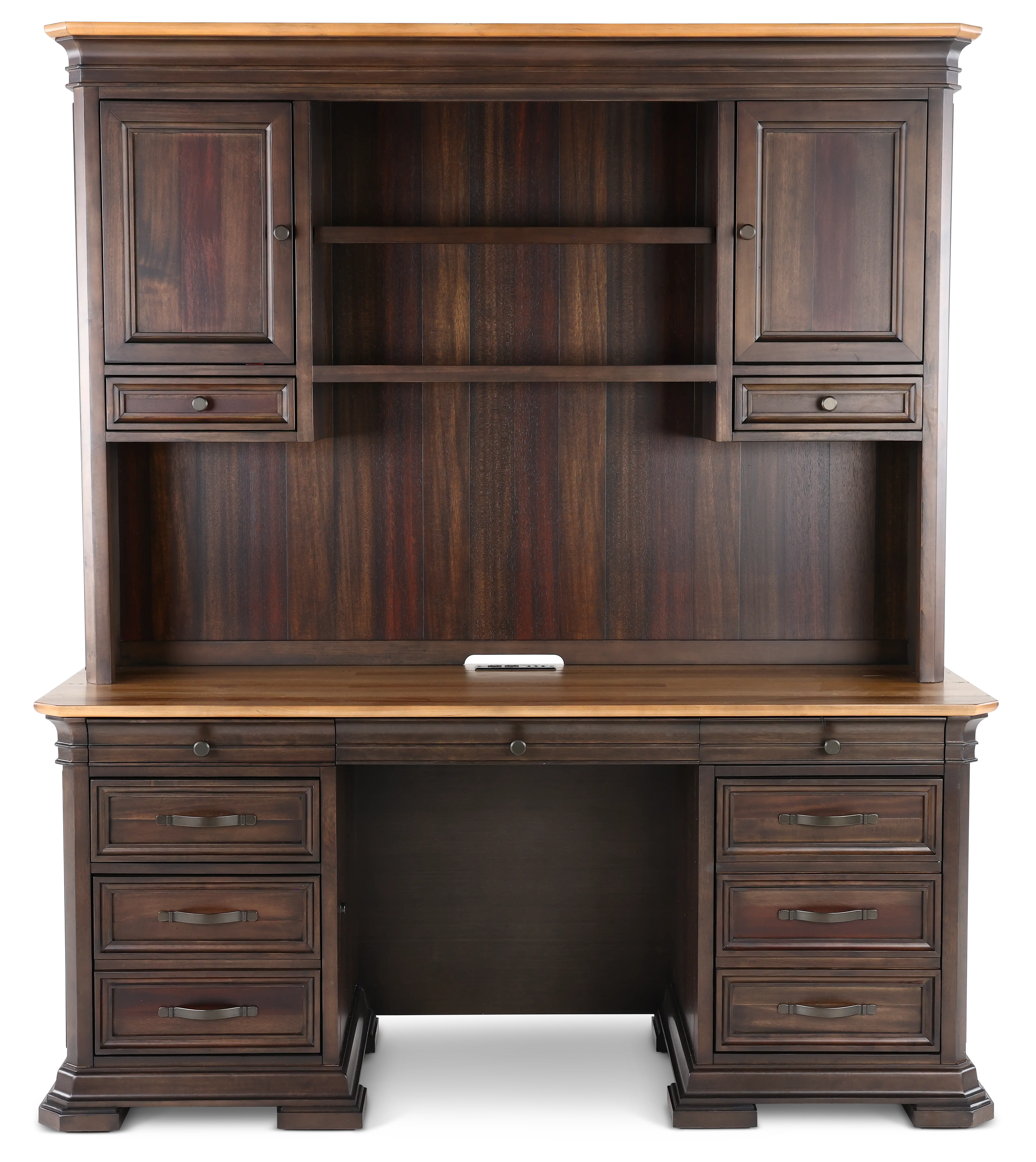 Sonoma Brown Credenza and Hutch-1