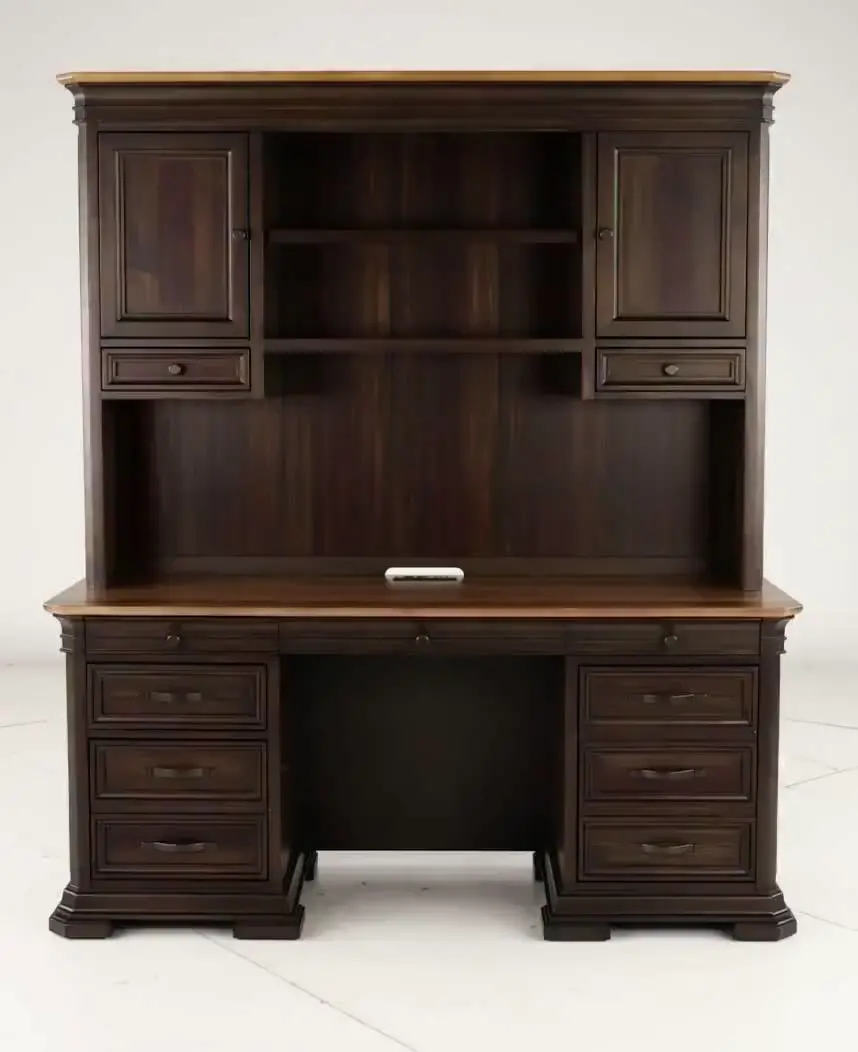Sonoma Brown Credenza and Hutch-12