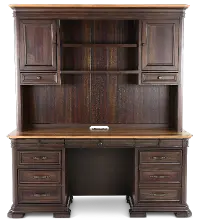 Sonoma Brown Credenza and Hutch