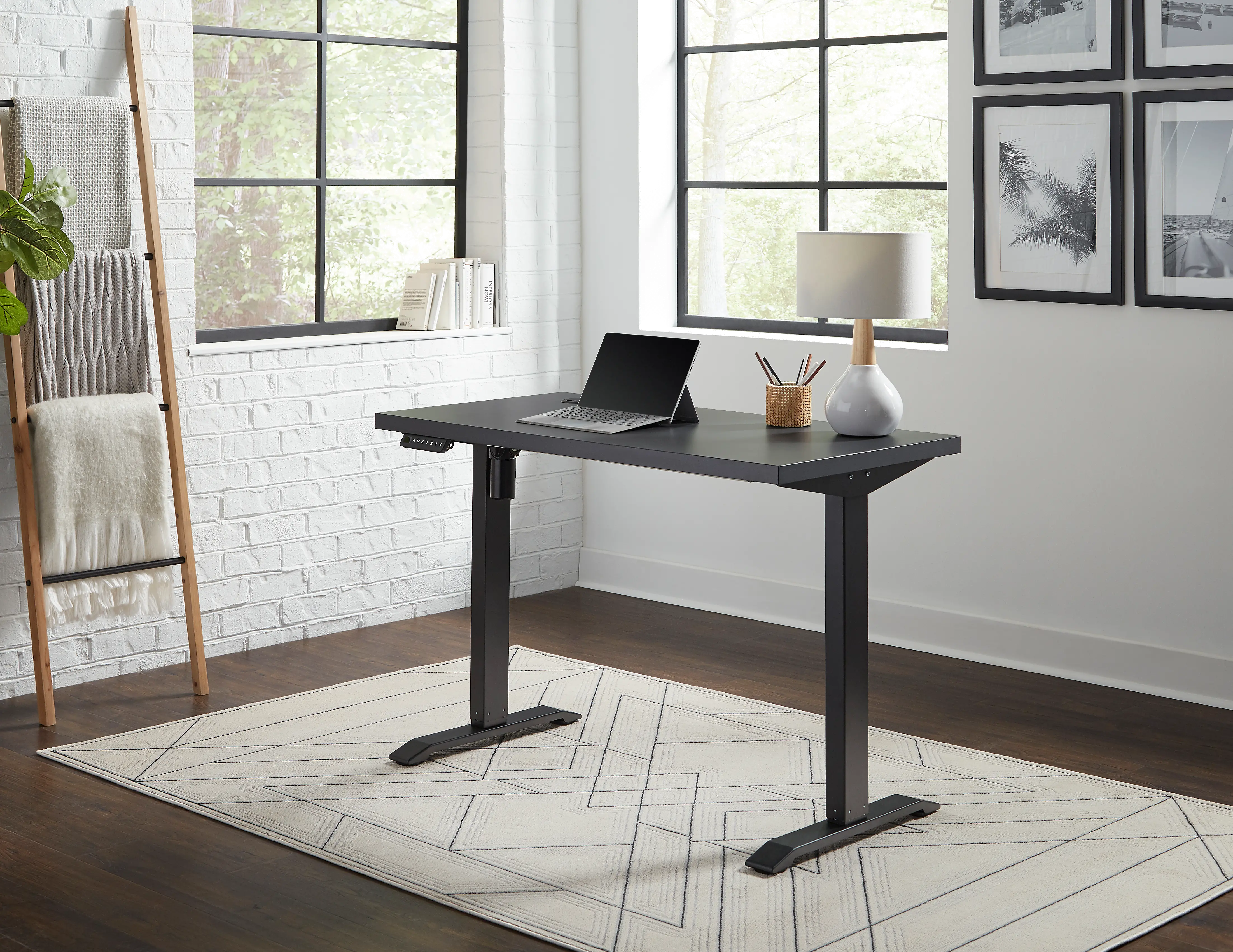 Martin Black Adjustable Desk-2